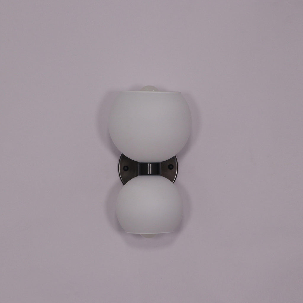 WINTHROP CIRCULAR IVORY GLASS BEDROOM SCONCE