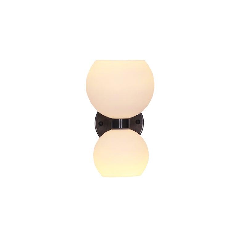 WINTHROP CIRCULAR IVORY GLASS BEDROOM SCONCE