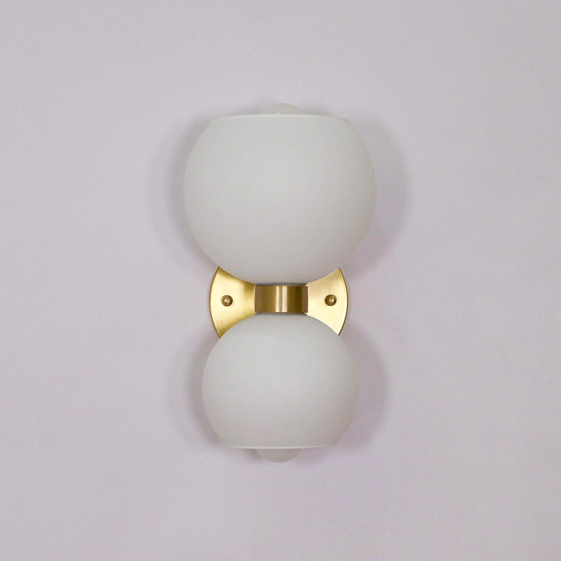 WINTHROP CIRCULAR IVORY GLASS BEDROOM SCONCE