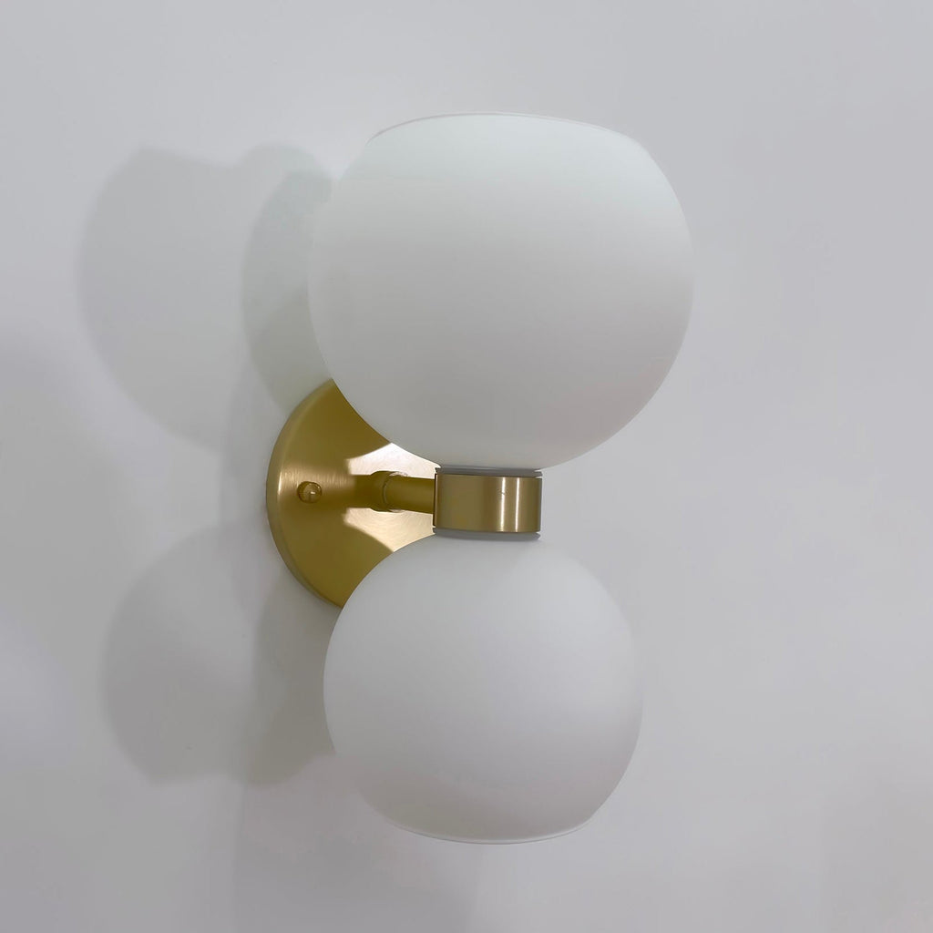 WINTHROP CIRCULAR IVORY GLASS BEDROOM SCONCE