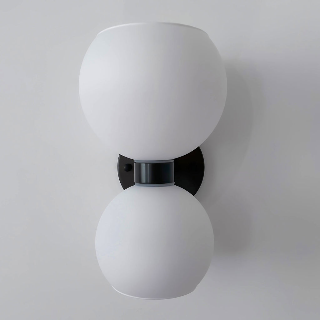 WINTHROP CIRCULAR IVORY GLASS BEDROOM SCONCE