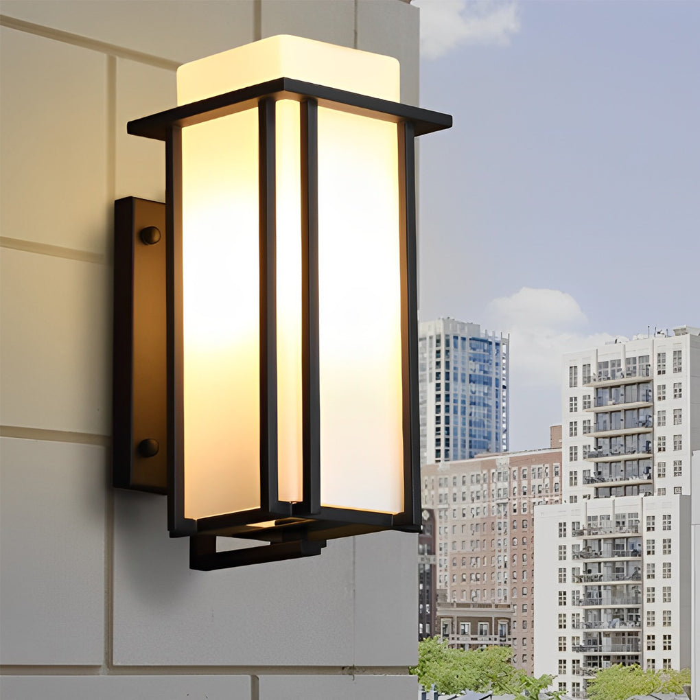WINTHORPE SQUARE BLACK LED OUTDOOR WALL LIGHTING
