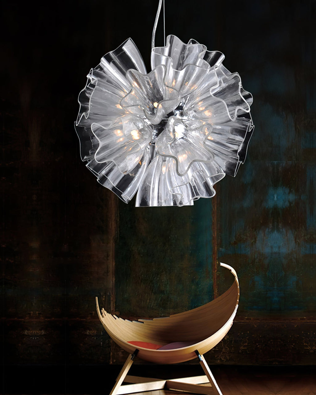 FENWICK CRYSTAL FLEUR-DE-LIS CHANDELIER