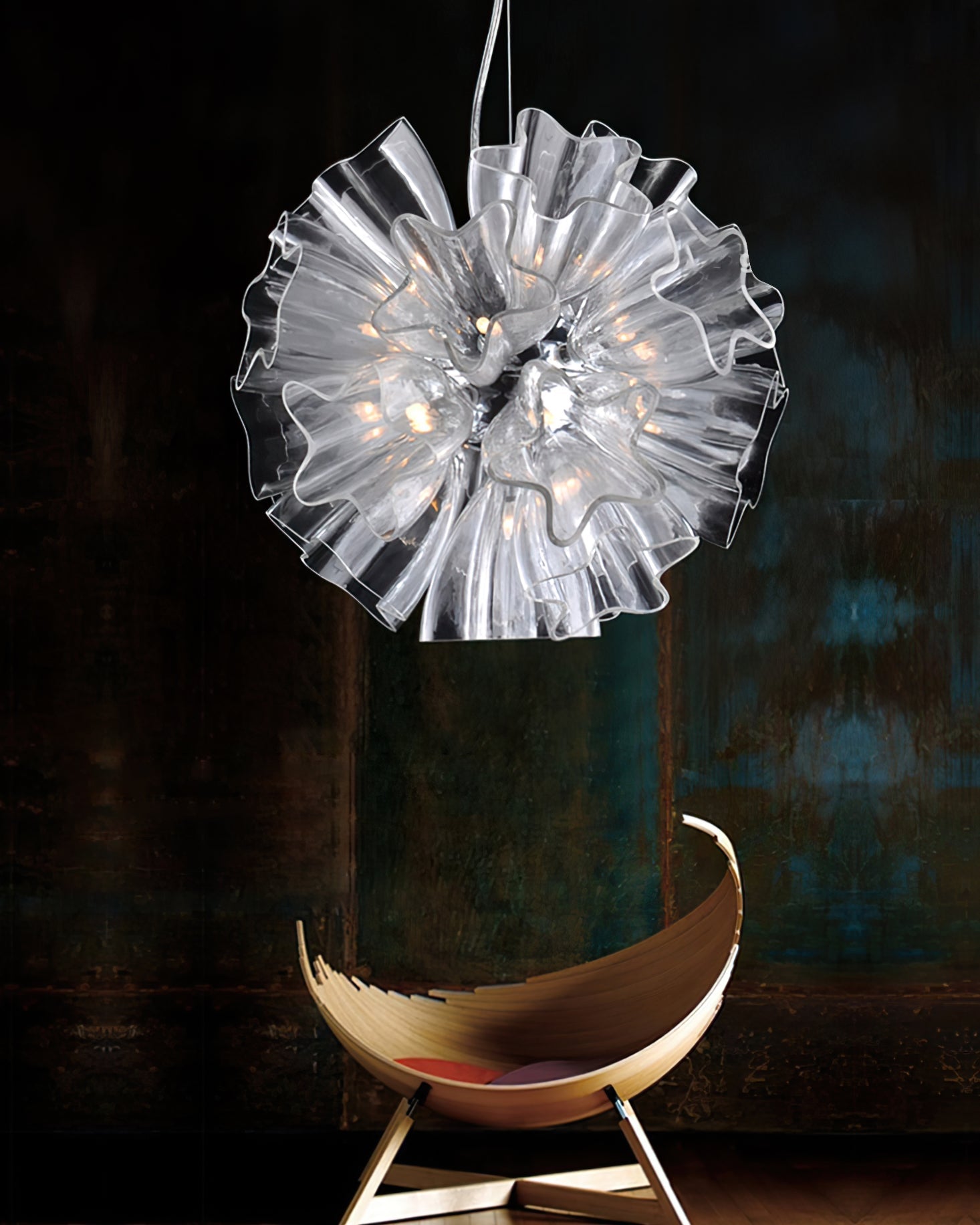 FENWICK CRYSTAL FLEUR-DE-LIS CHANDELIER