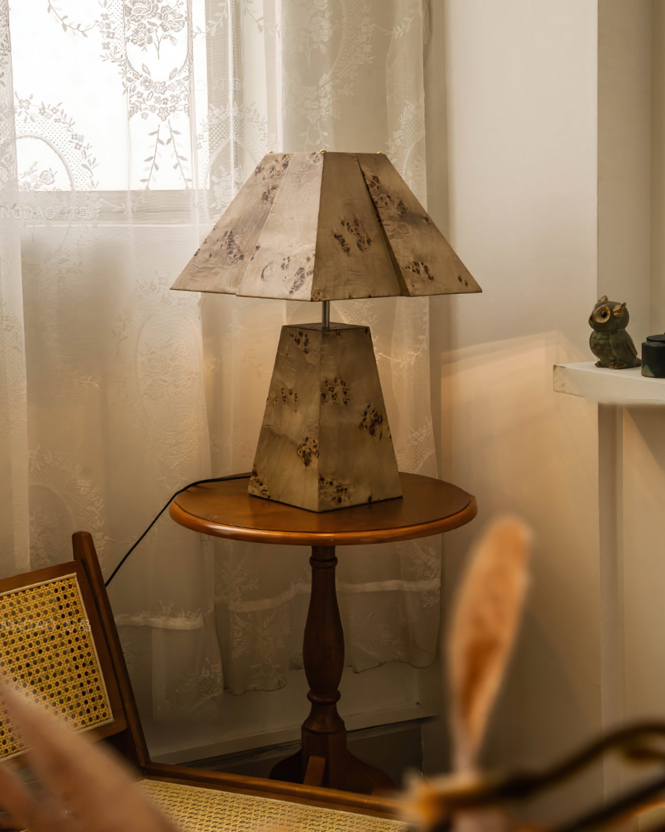 THISTLE WOODEN PYRAMID LANTERN