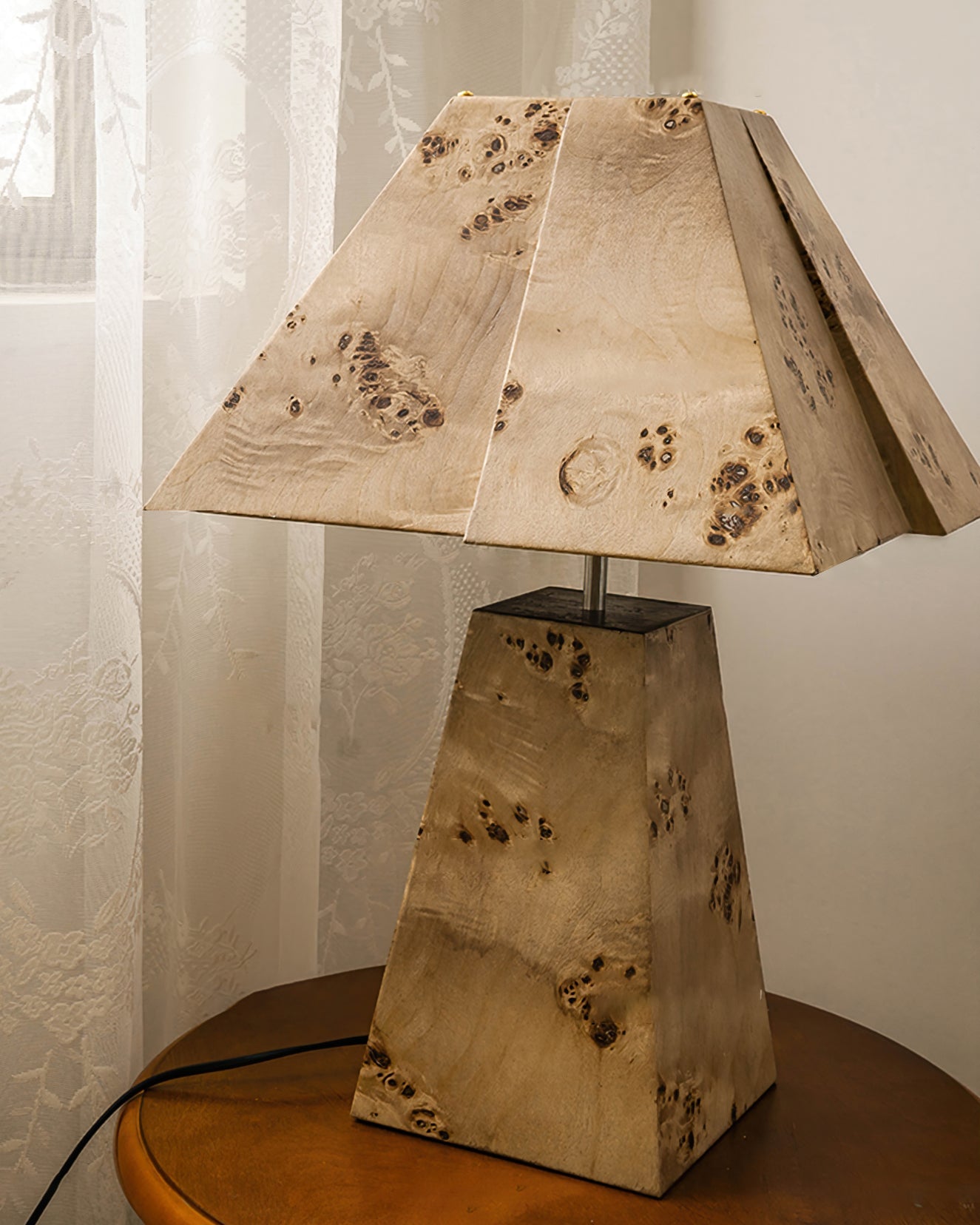 THISTLE WOODEN PYRAMID LANTERN