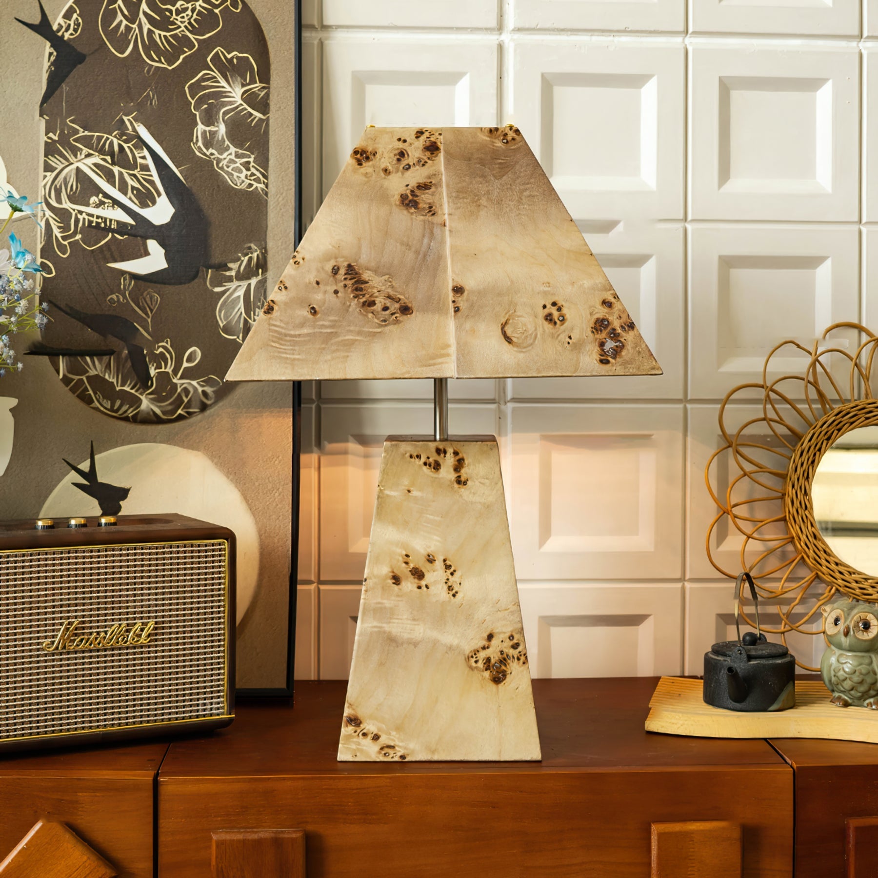 THISTLE WOODEN PYRAMID LANTERN