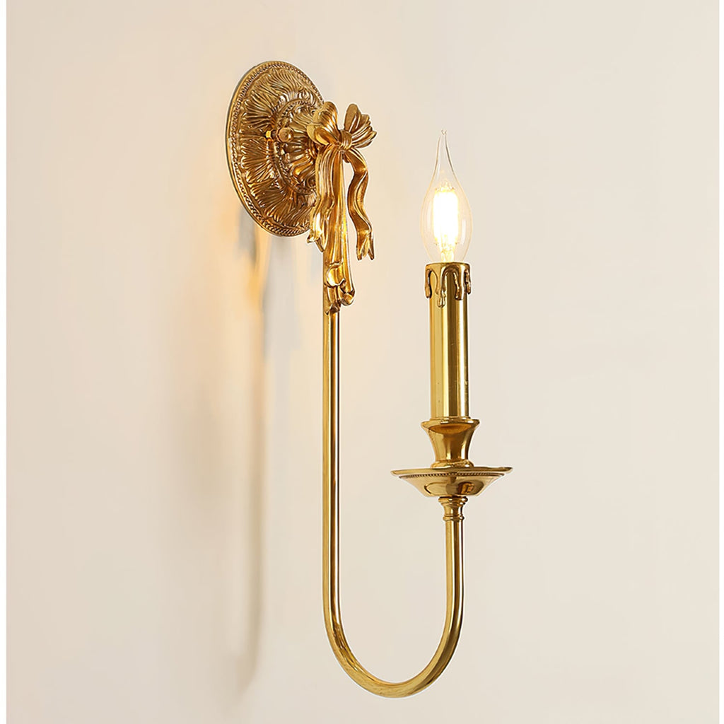 WINTHORPE ARCHING BRASS WALL SCONCE
