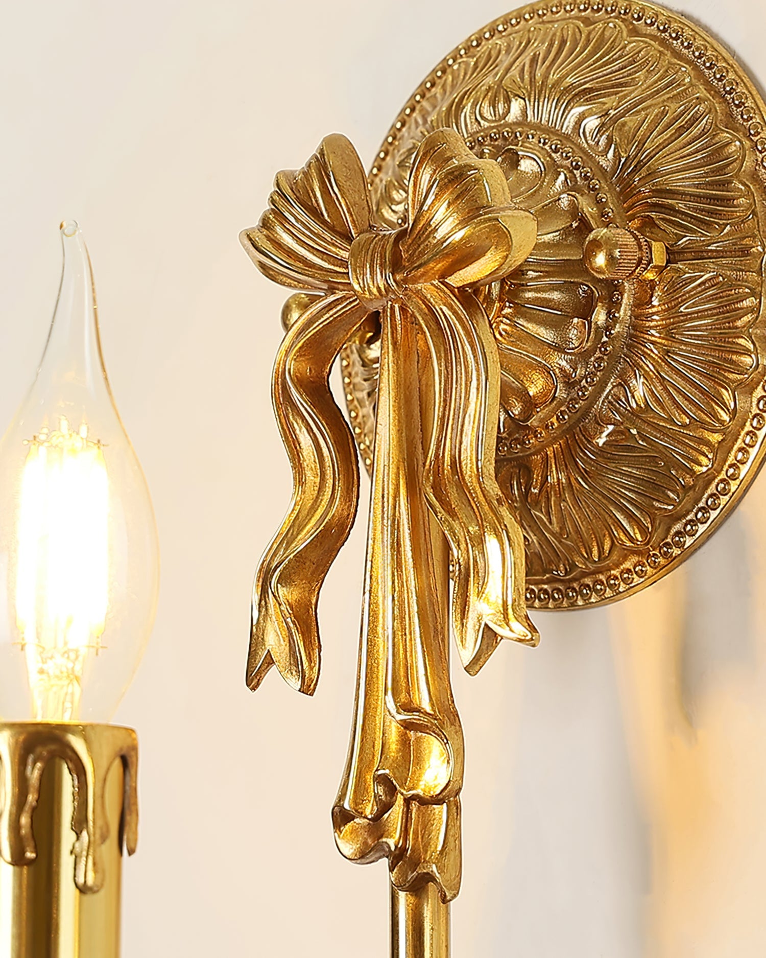 WINTHORPE ARCHING BRASS WALL SCONCE