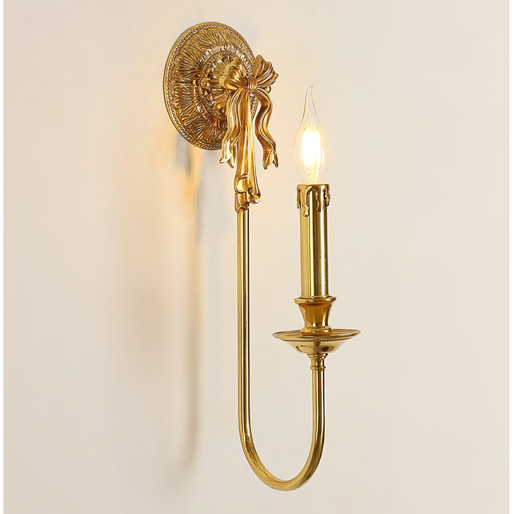 WINTHORPE ARCHING BRASS WALL SCONCE