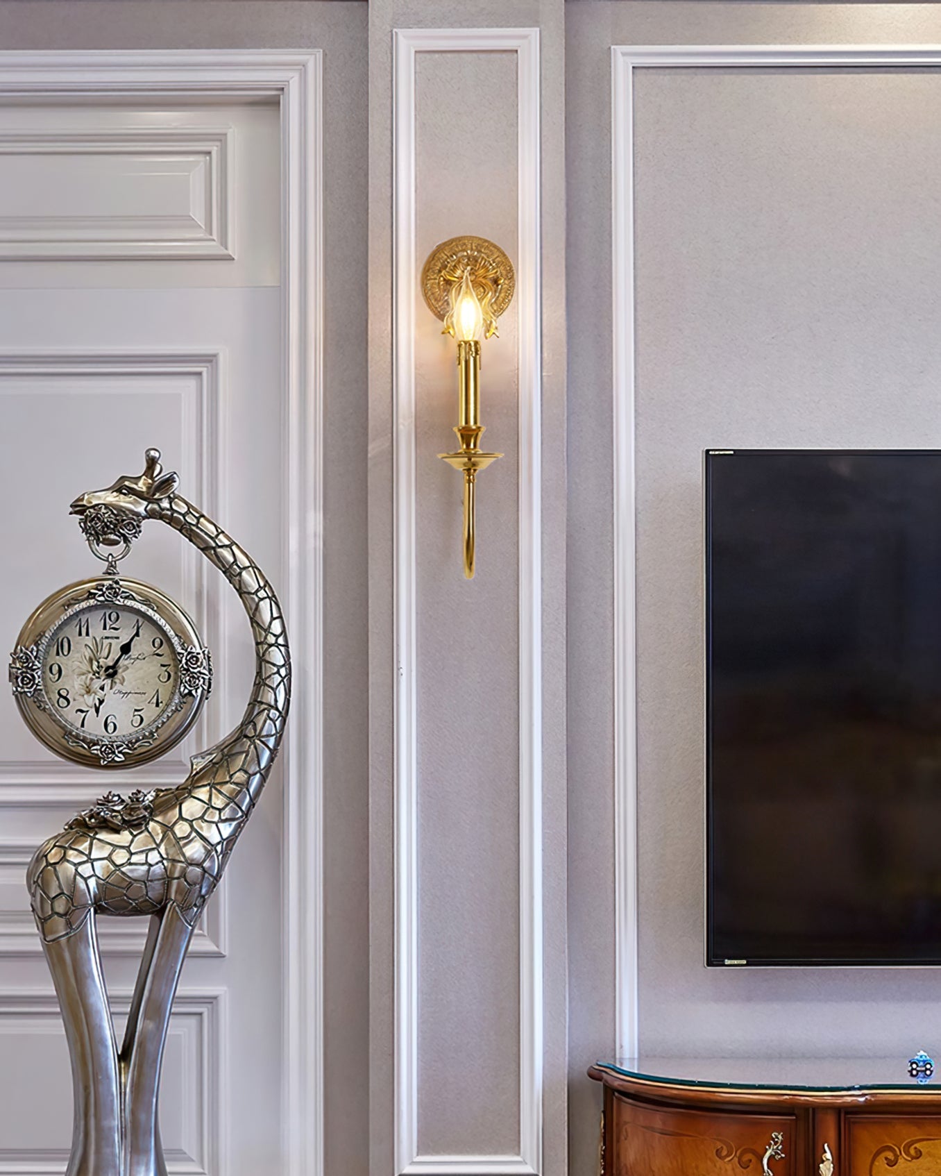 WINTHORPE ARCHING BRASS WALL SCONCE