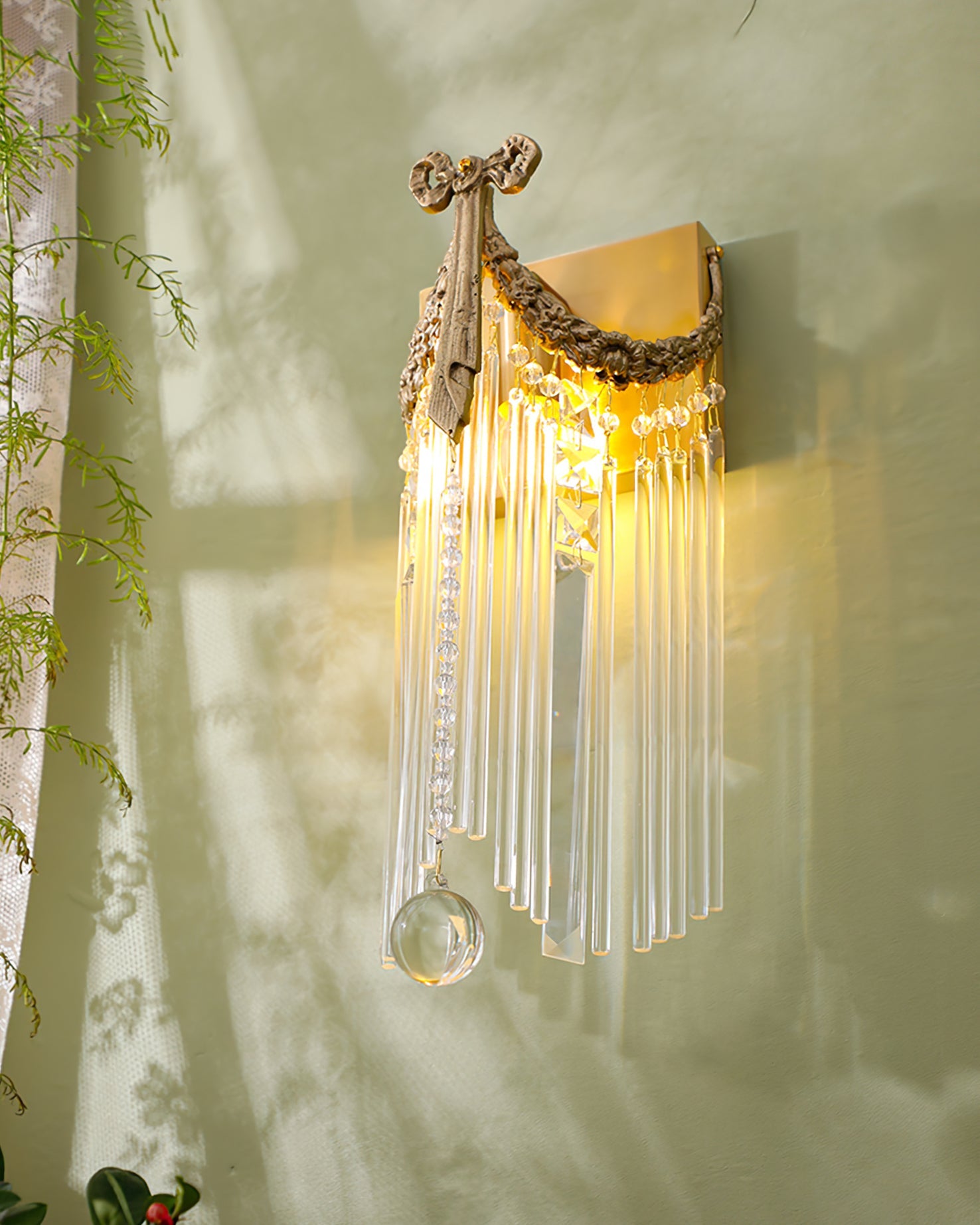 WINTHROP CRYSTAL BOWTIE WALL SCONCE