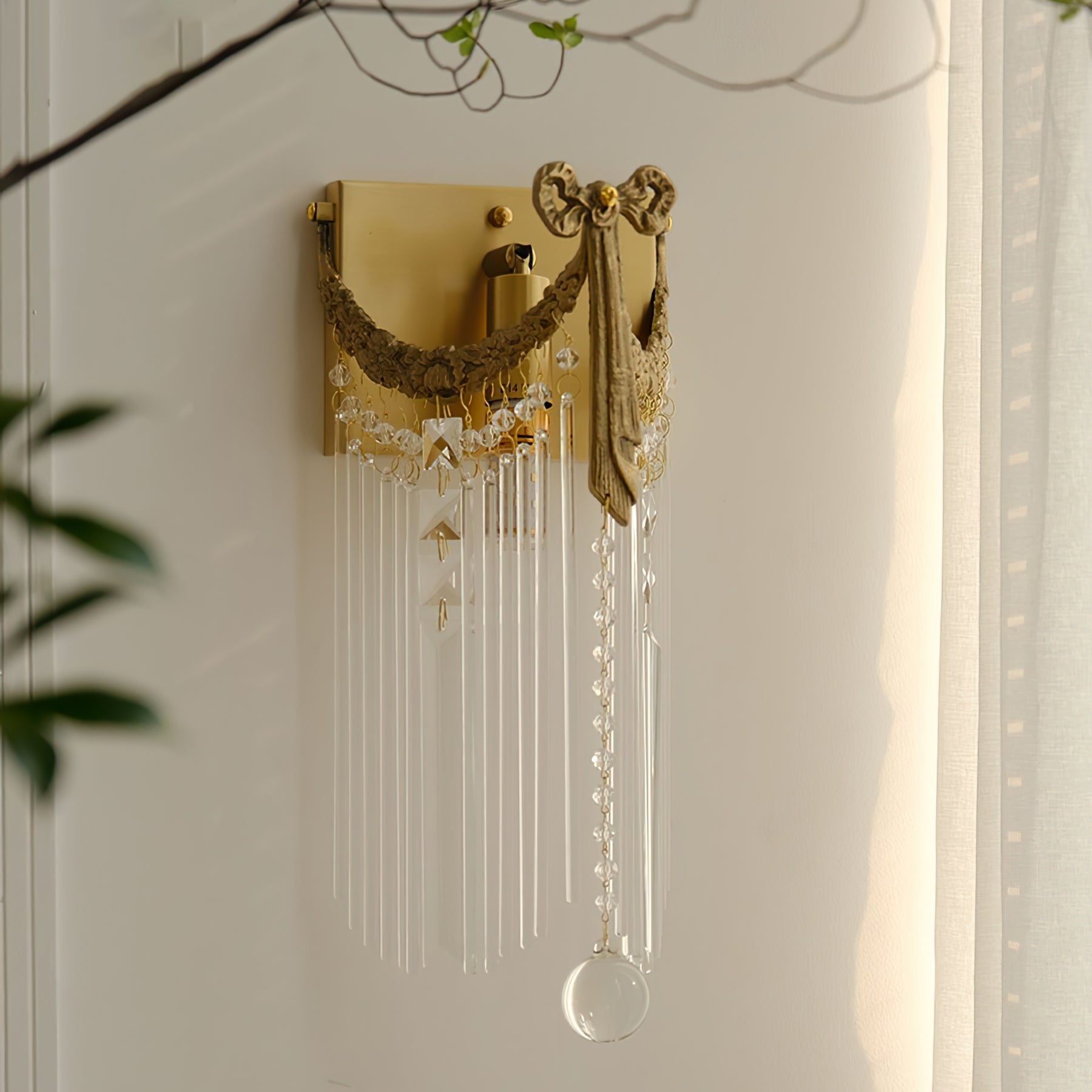 WINTHROP CRYSTAL BOWTIE WALL SCONCE