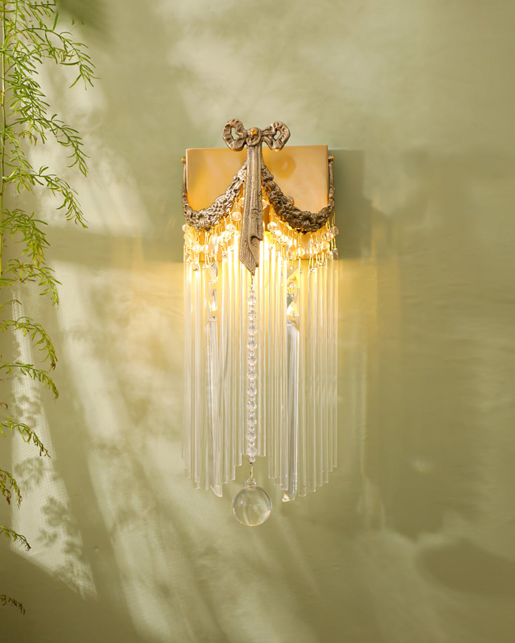 WINTHROP CRYSTAL BOWTIE WALL SCONCE