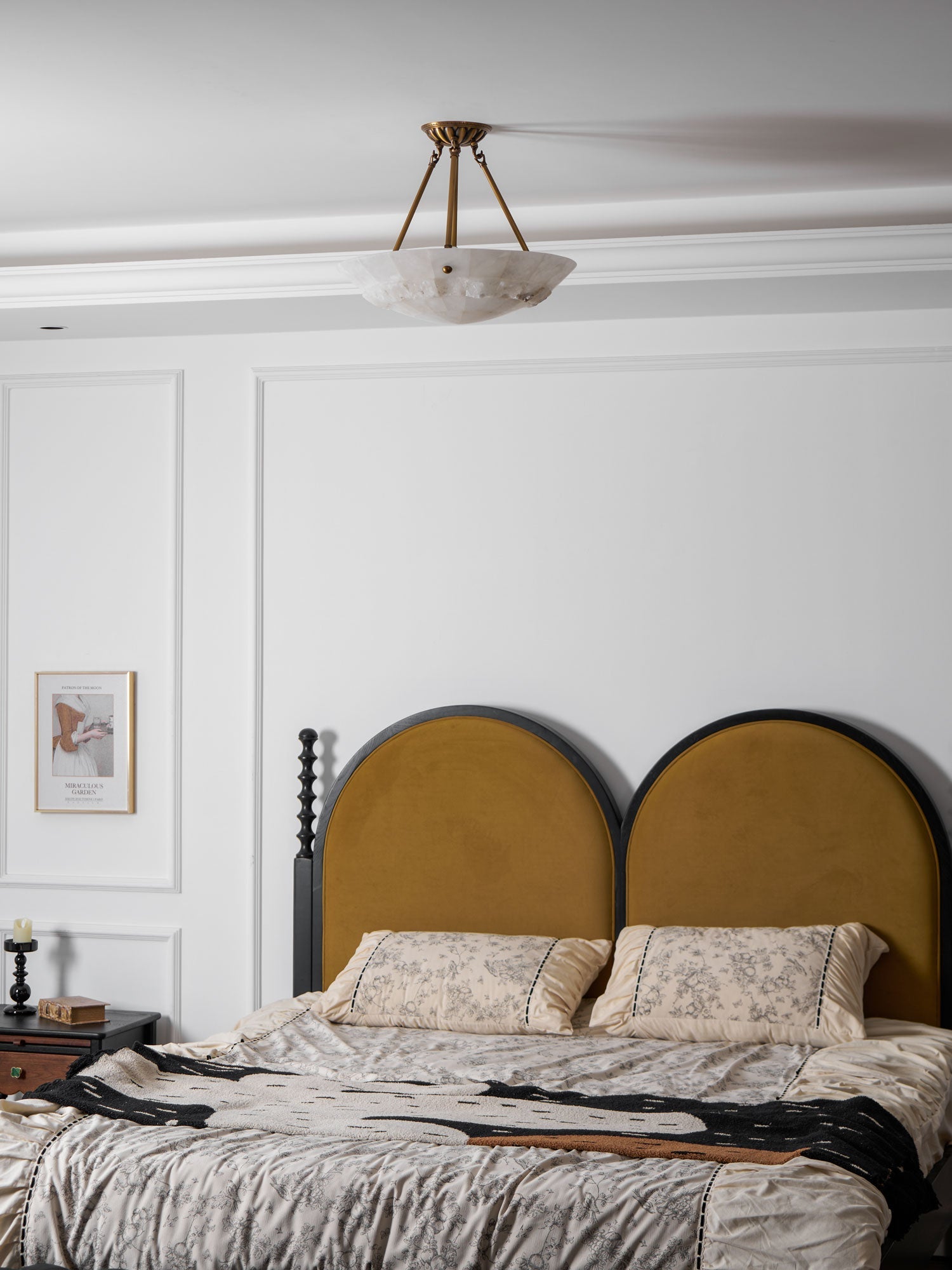 CHARLESTON IVORY GLOBE HANGING LAMP