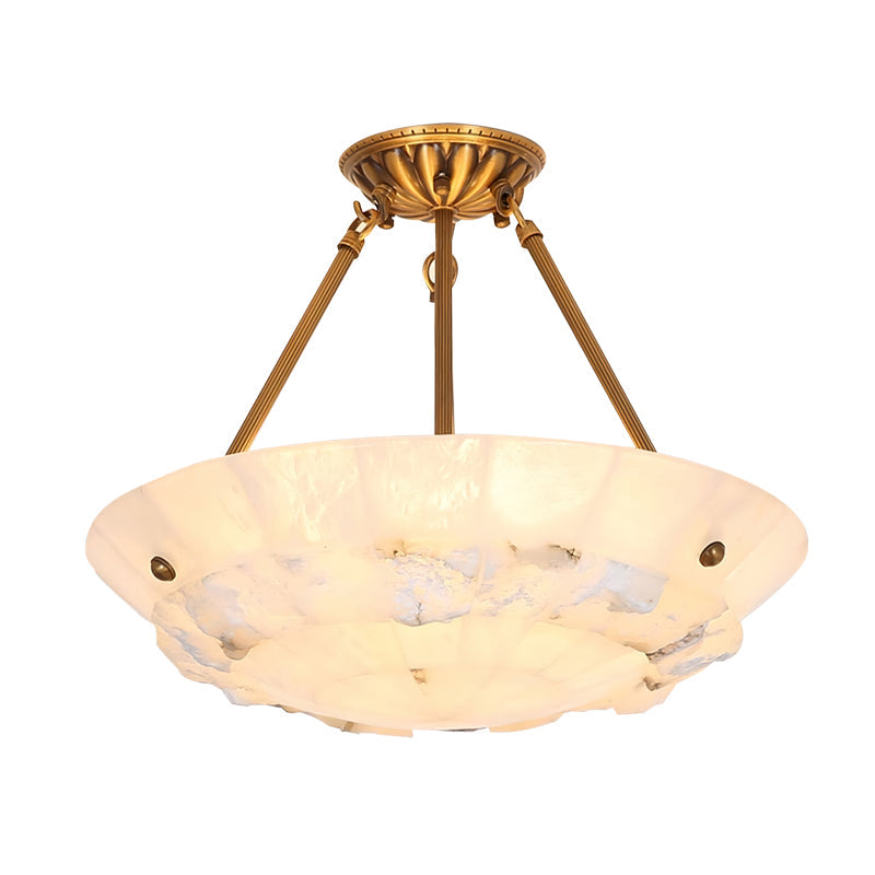 CHARLESTON IVORY GLOBE HANGING LAMP
