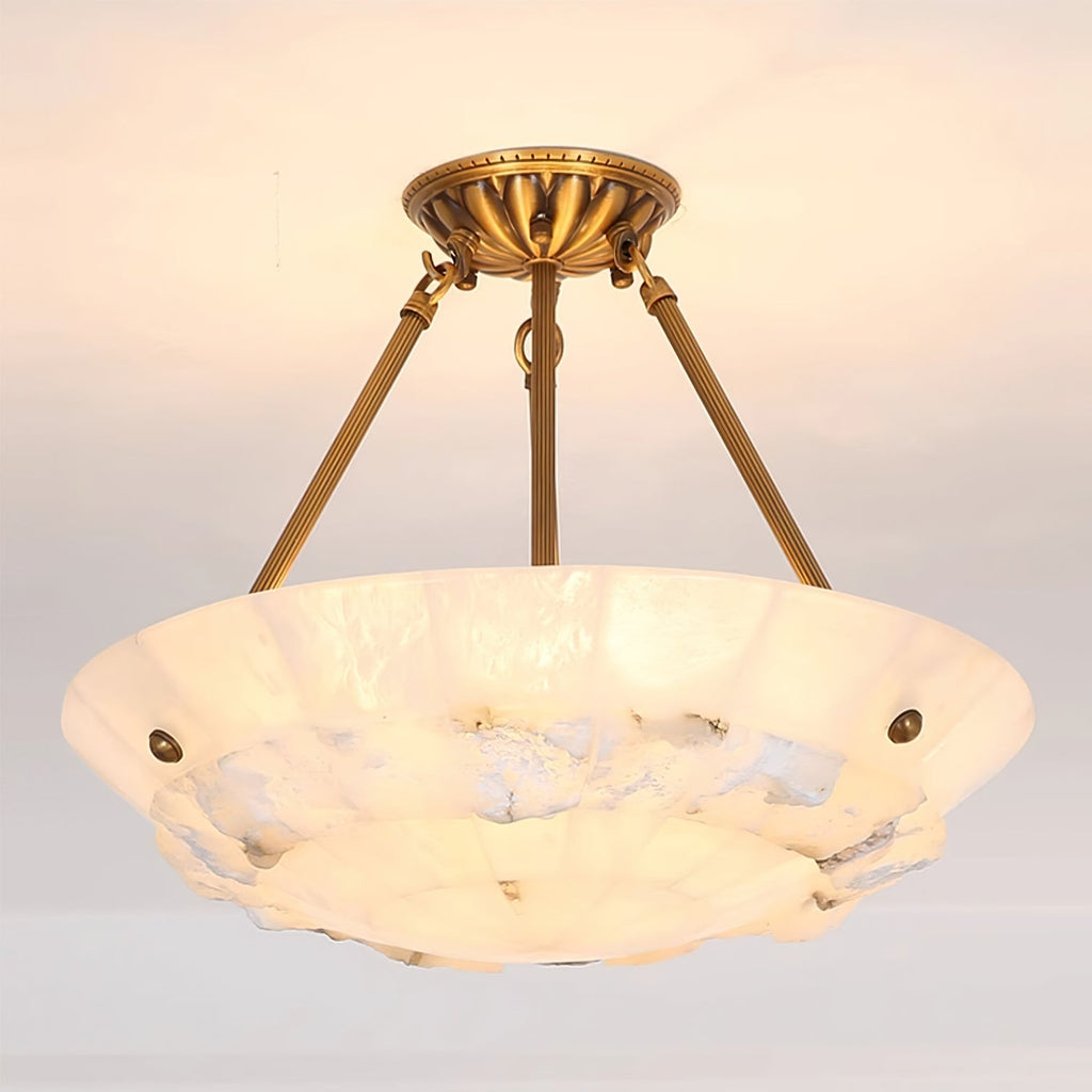 CHARLESTON IVORY GLOBE HANGING LAMP