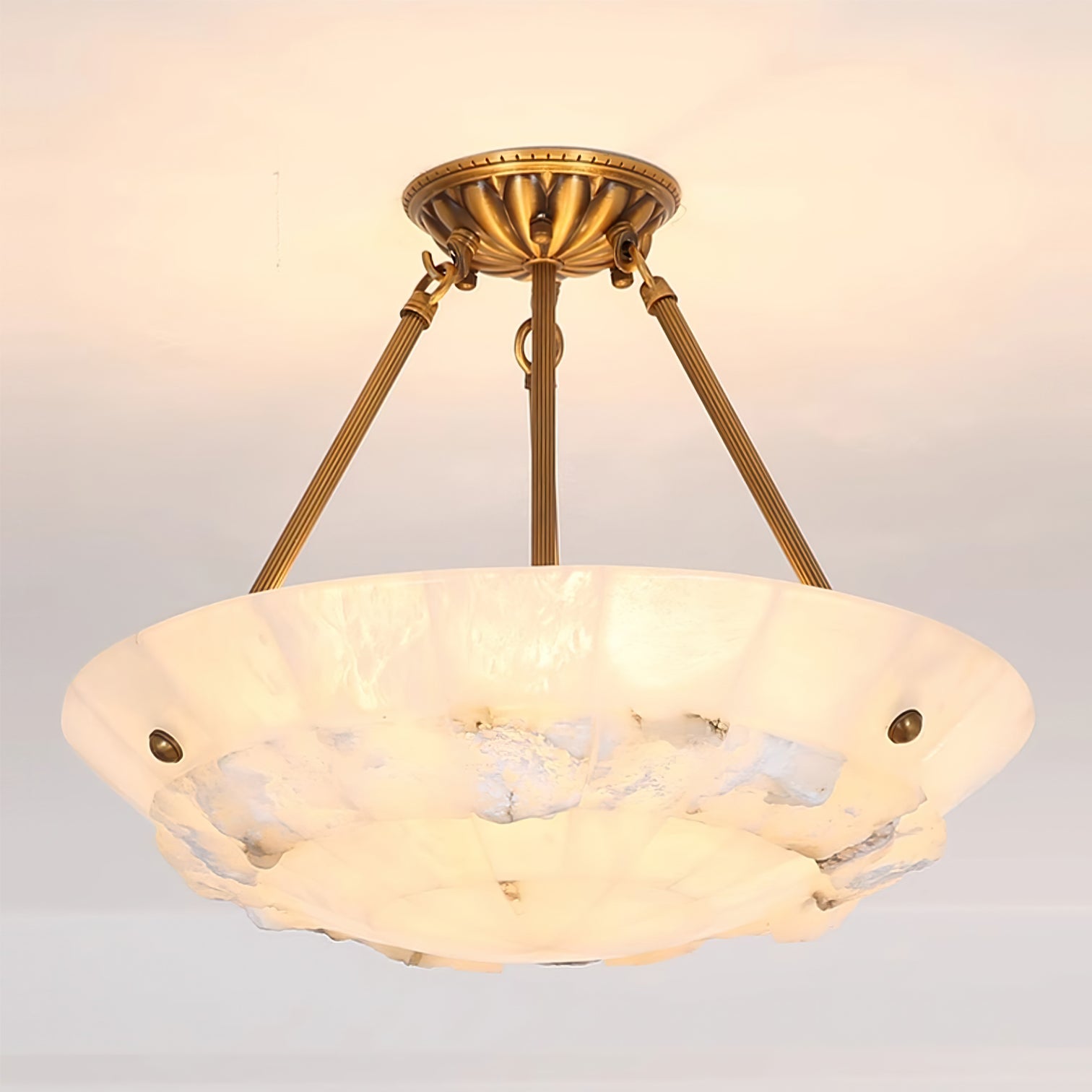 CHARLESTON IVORY GLOBE HANGING LAMP