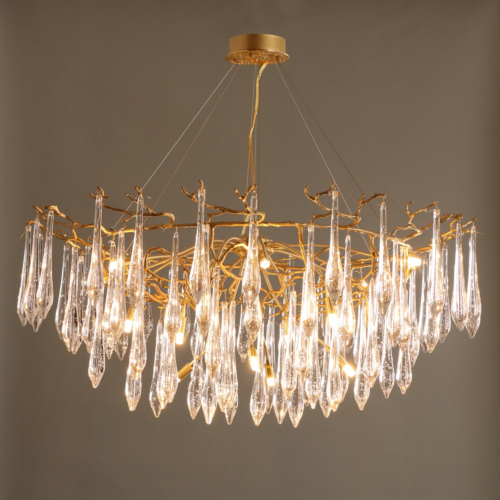 WINCHESTER BRASS FOLIAGE CEILING LIGHT