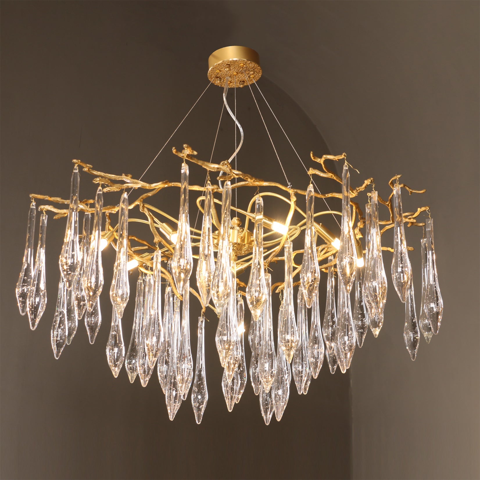 WINCHESTER BRASS FOLIAGE CEILING LIGHT