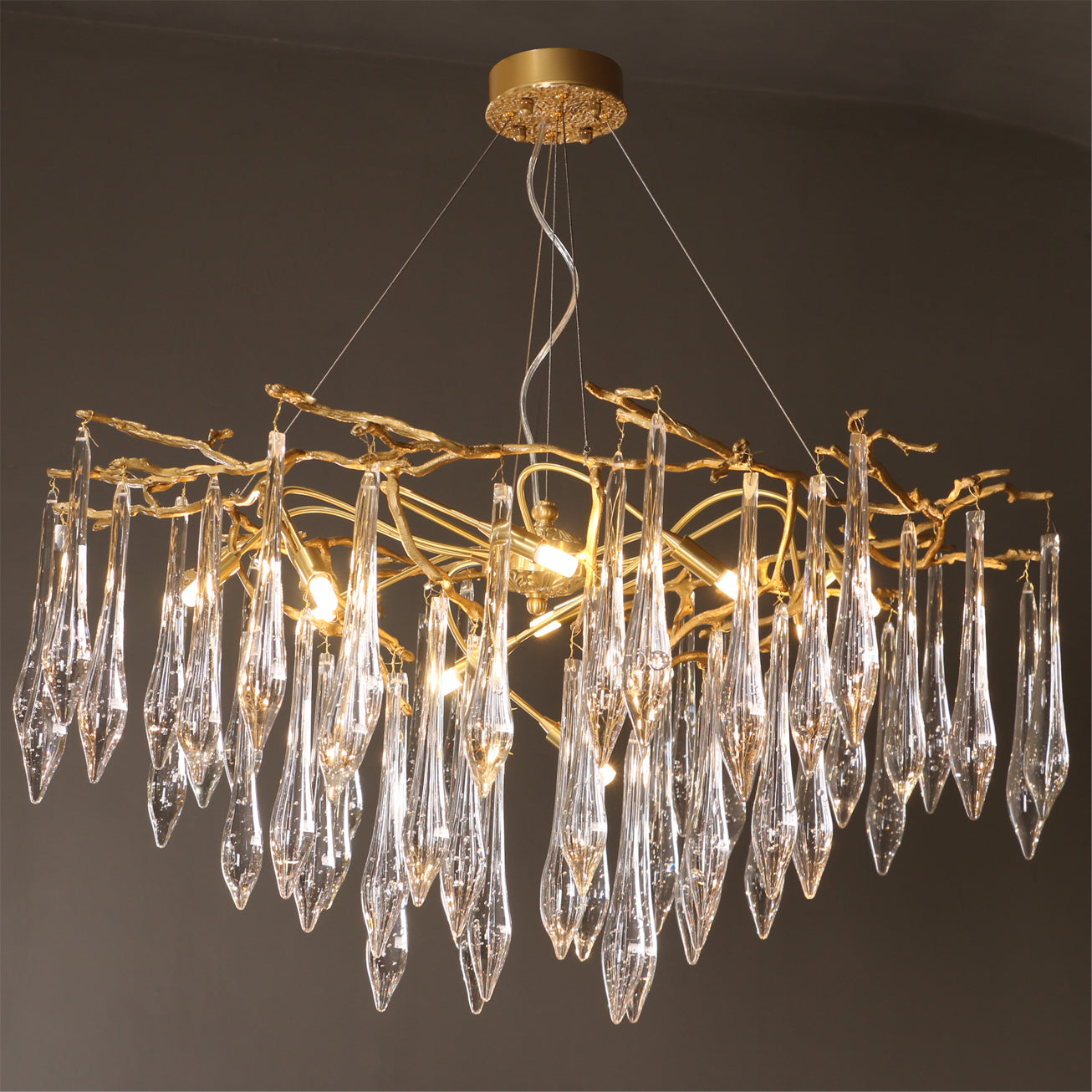 WINCHESTER BRASS FOLIAGE CEILING LIGHT