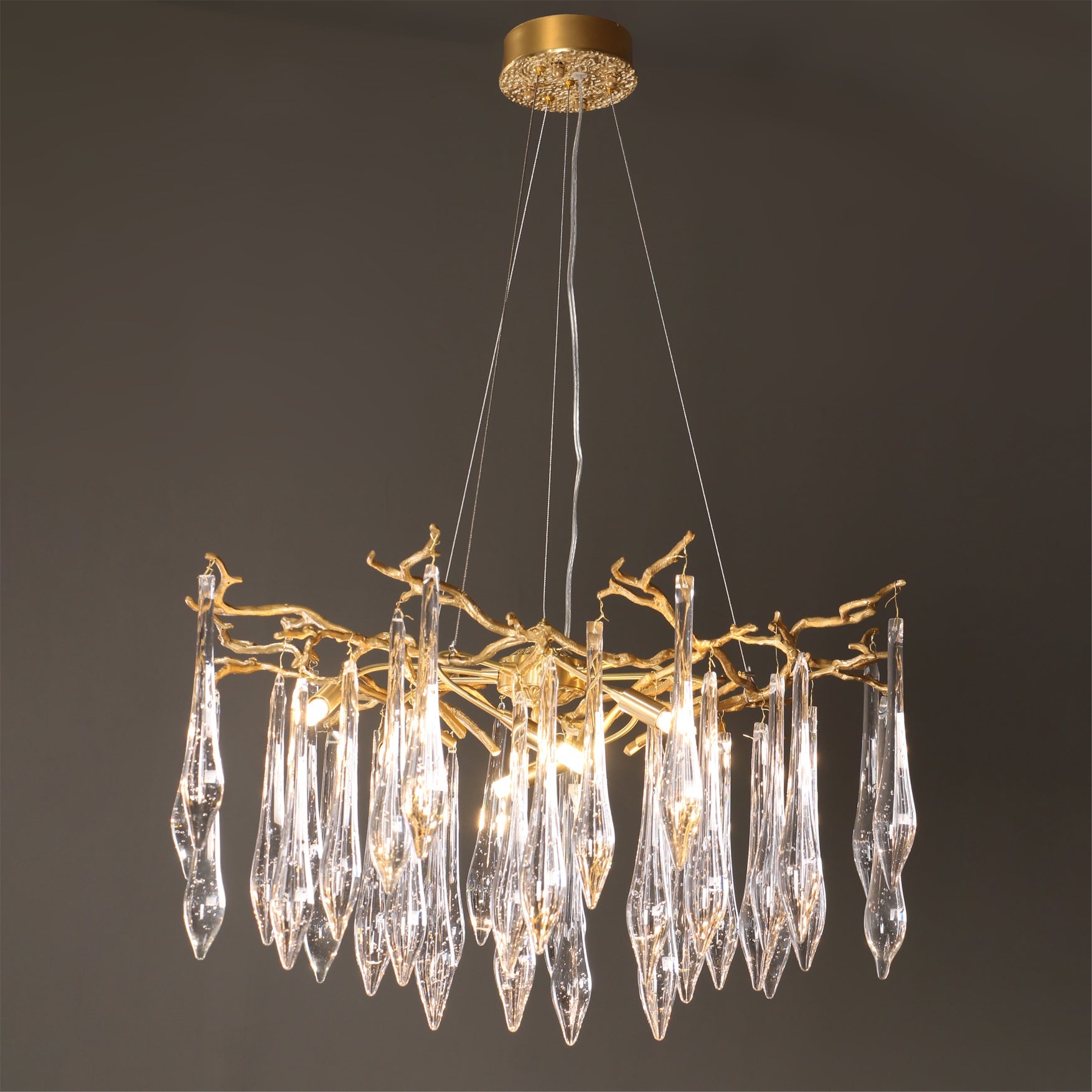 WINCHESTER BRASS FOLIAGE CEILING LIGHT