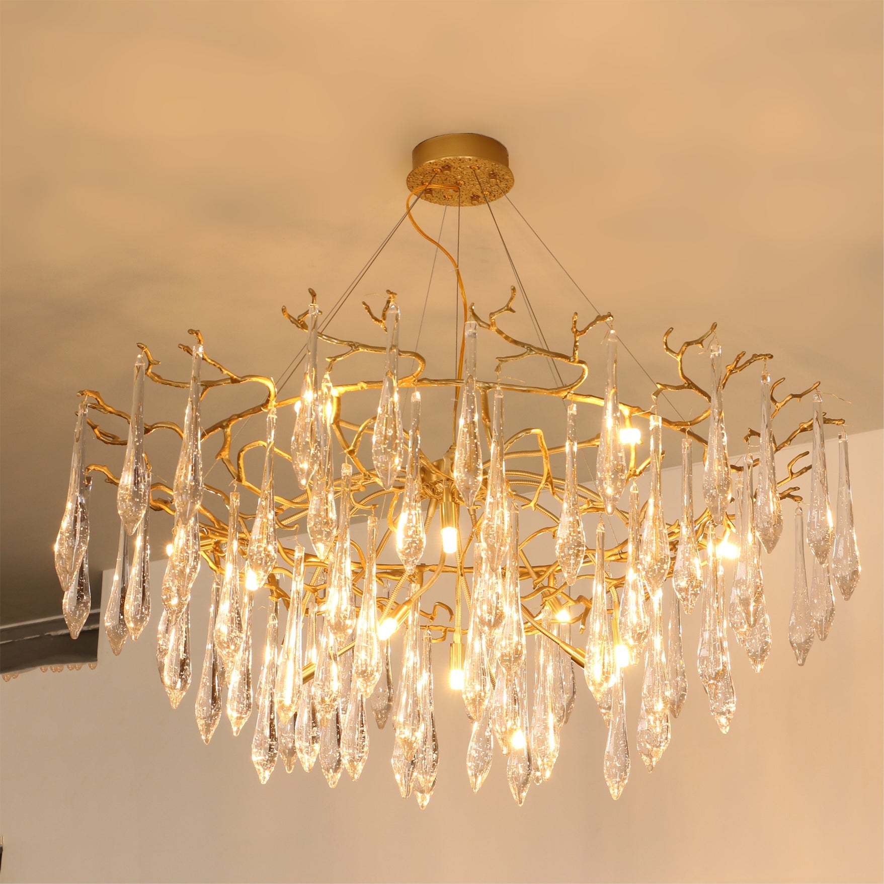 WINCHESTER BRASS FOLIAGE CEILING LIGHT