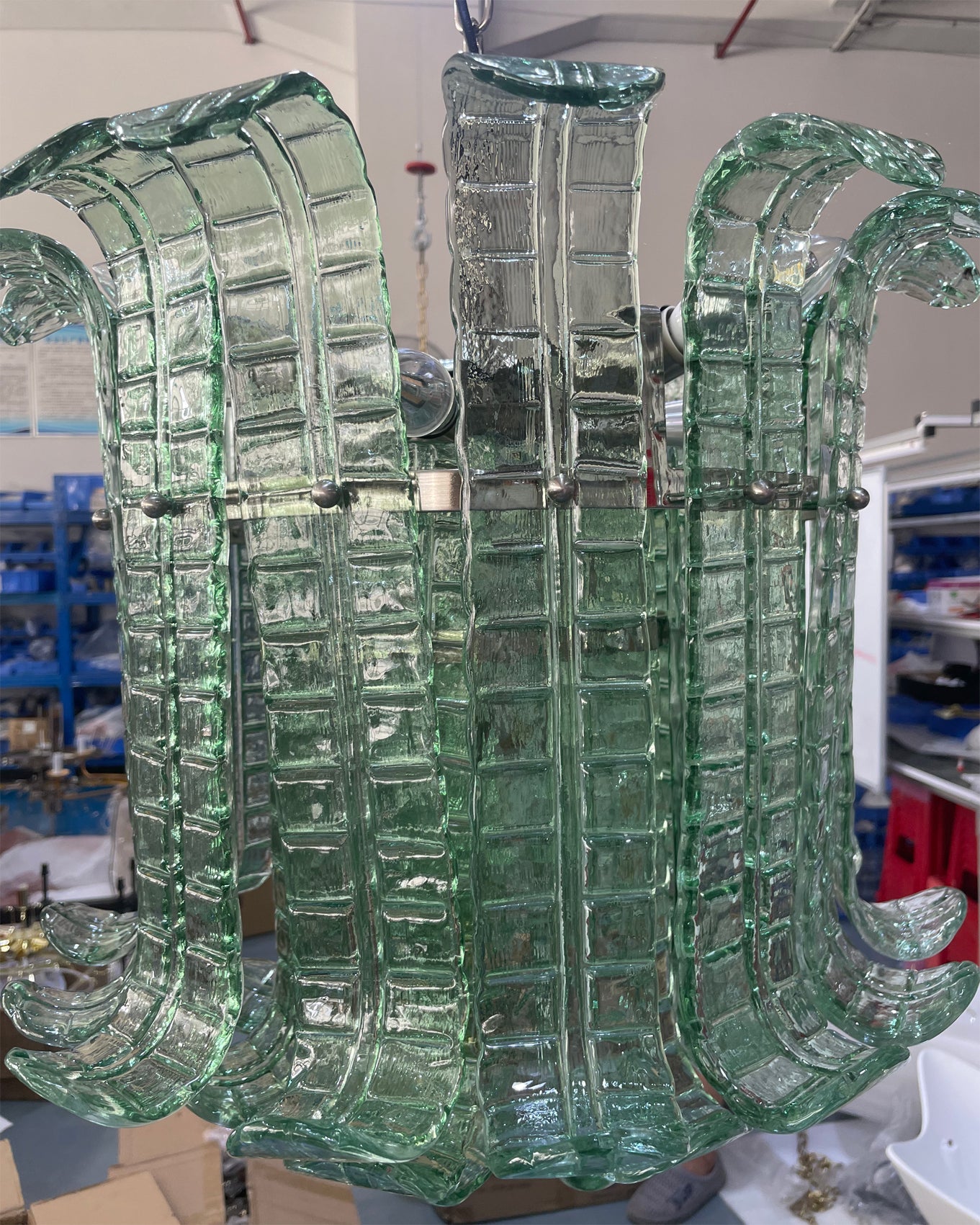 CARLETON CRYSTAL GLOBE CEILING LIGHT