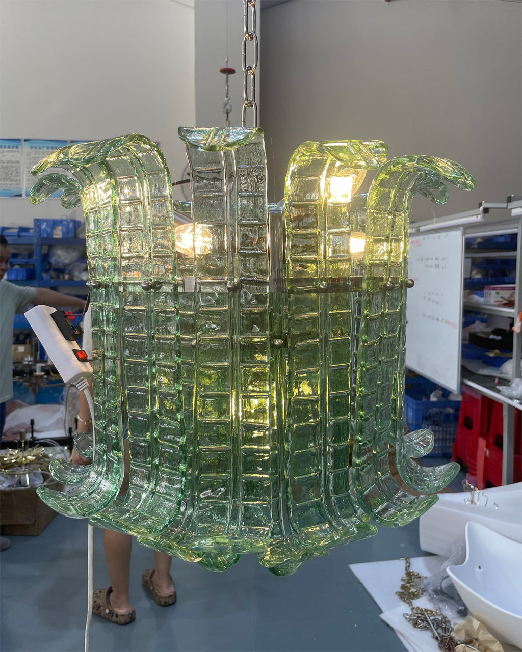 CARLETON CRYSTAL GLOBE CEILING LIGHT