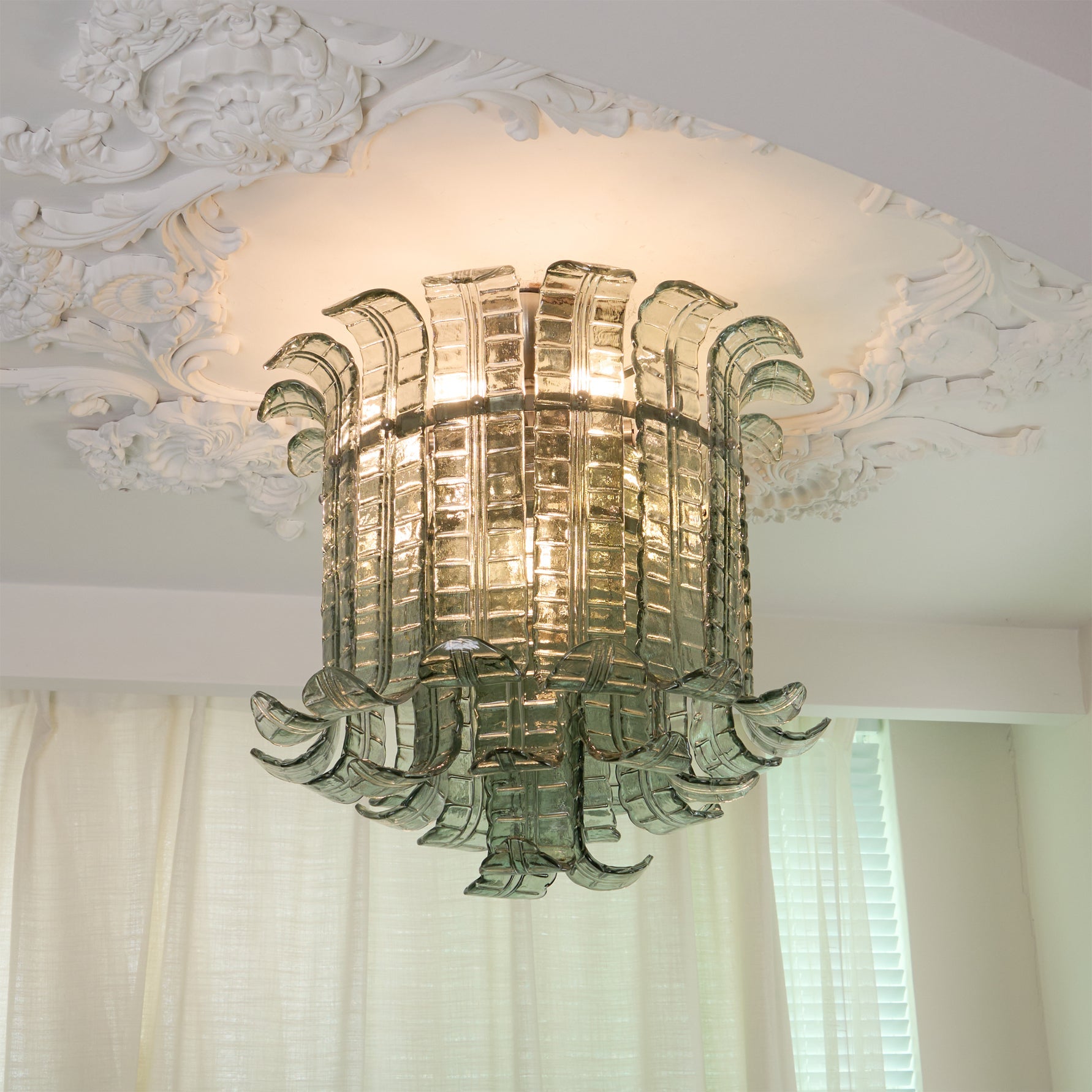 CARLETON CRYSTAL GLOBE CEILING LIGHT