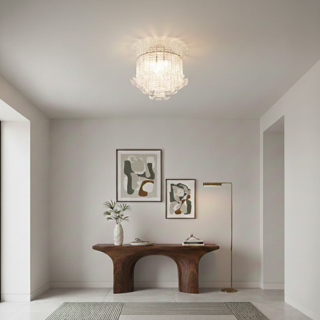 CARLETON CRYSTAL GLOBE CEILING LIGHT