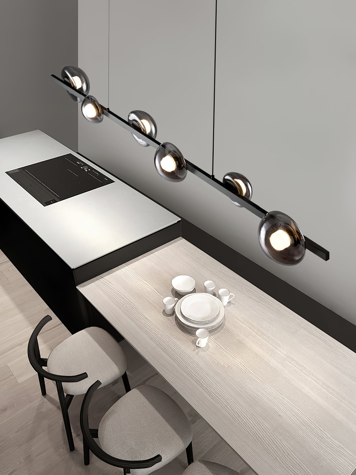 WINDSOR GLASS AND BRASS LUMINAIRE