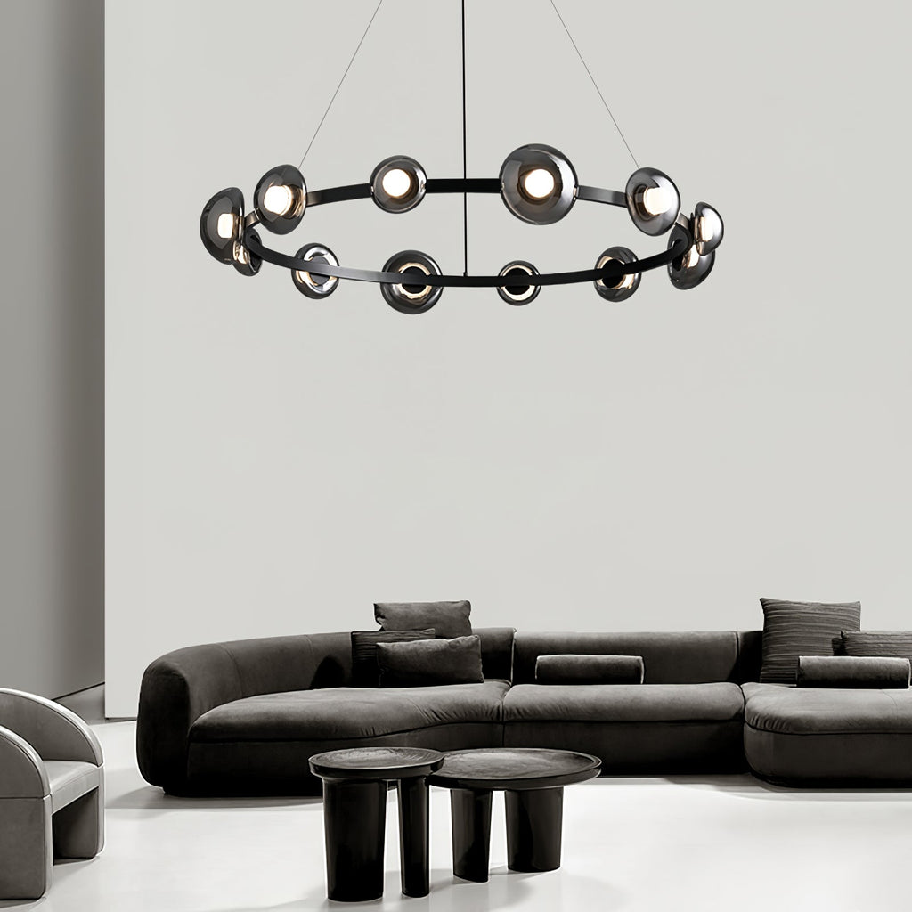 WINDSOR GLASS AND BRASS LUMINAIRE