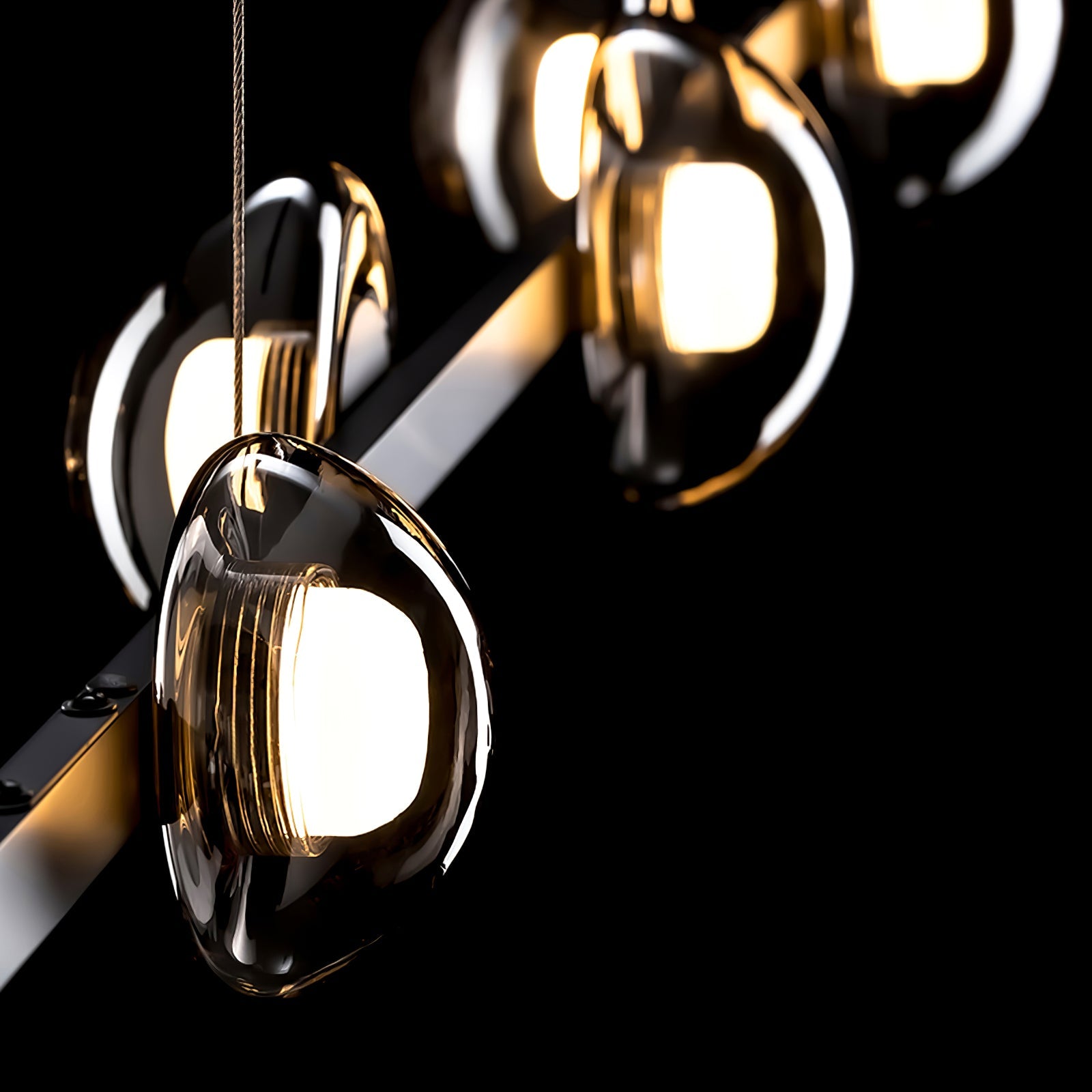 WINDSOR GLASS AND BRASS LUMINAIRE