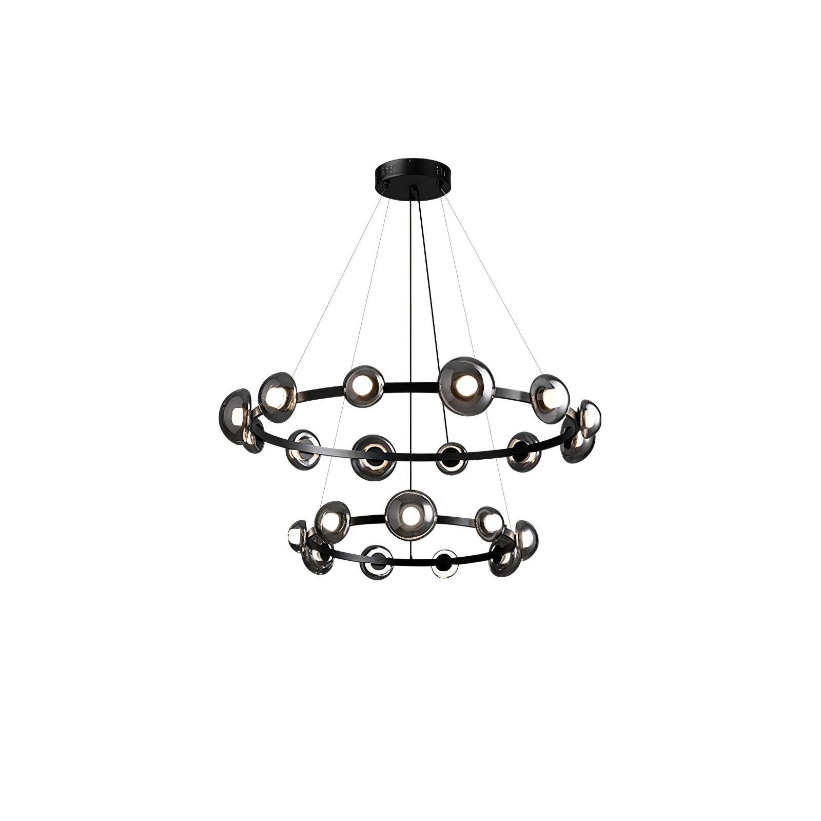 WINDSOR GLASS AND BRASS LUMINAIRE