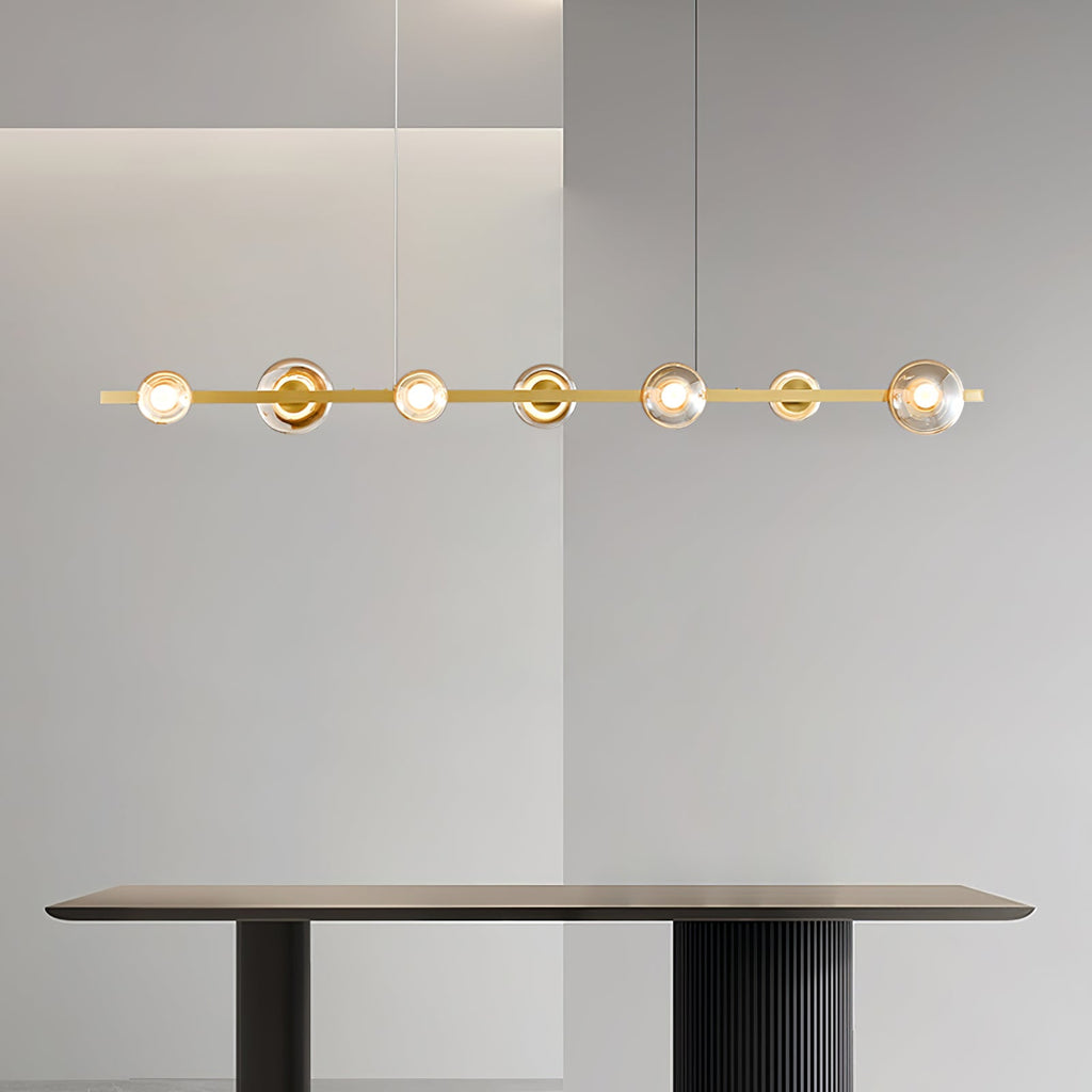 WINDSOR GLASS AND BRASS LUMINAIRE