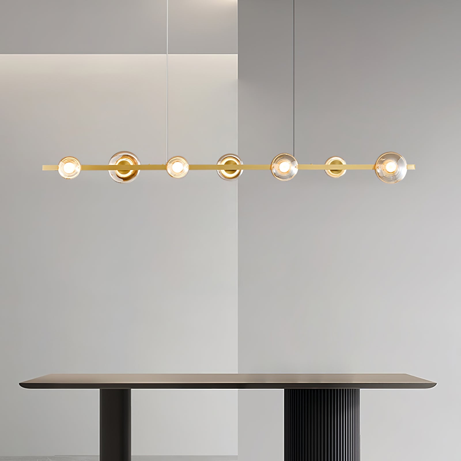 WINDSOR GLASS AND BRASS LUMINAIRE