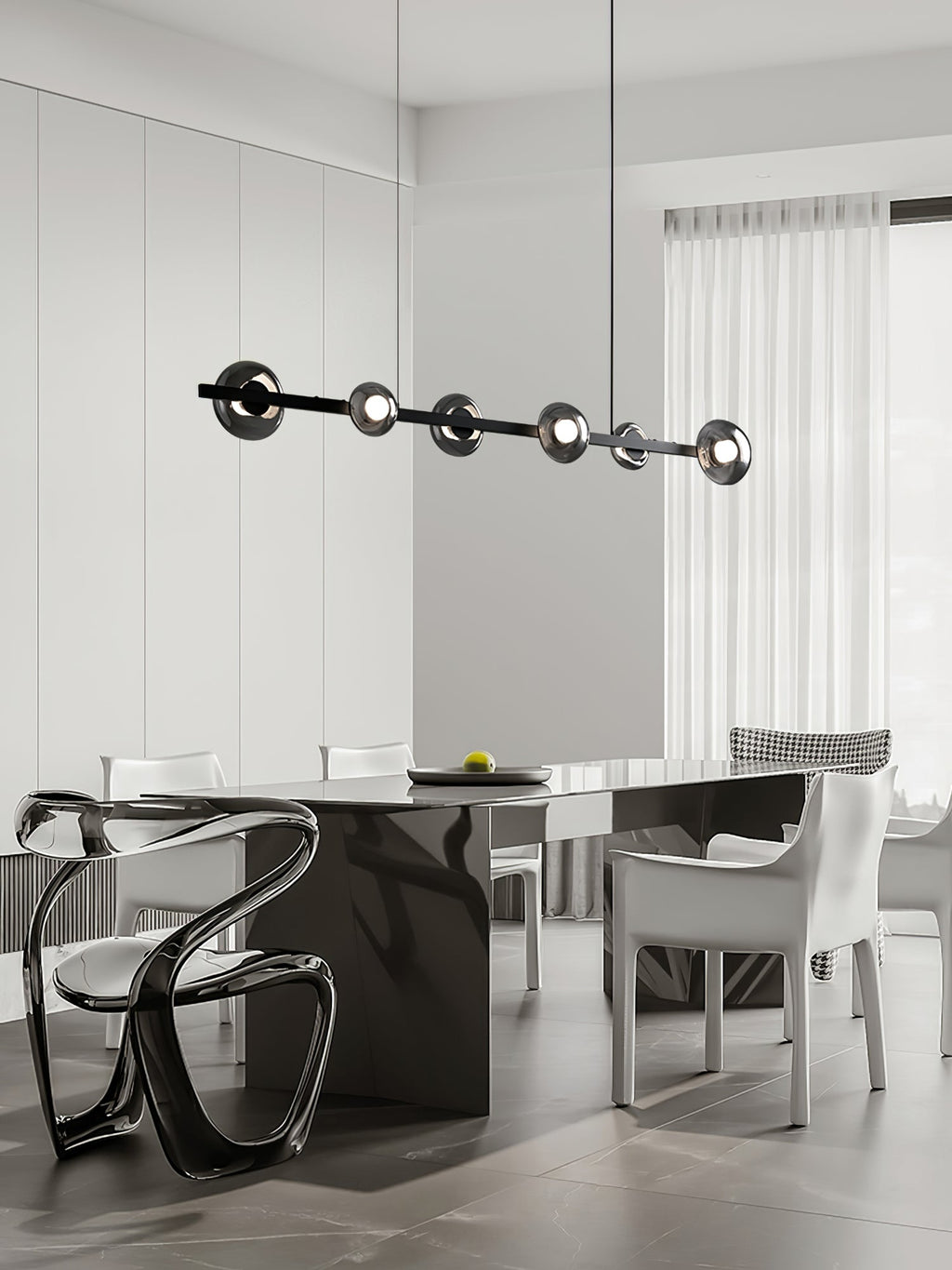 WINDSOR GLASS AND BRASS LUMINAIRE