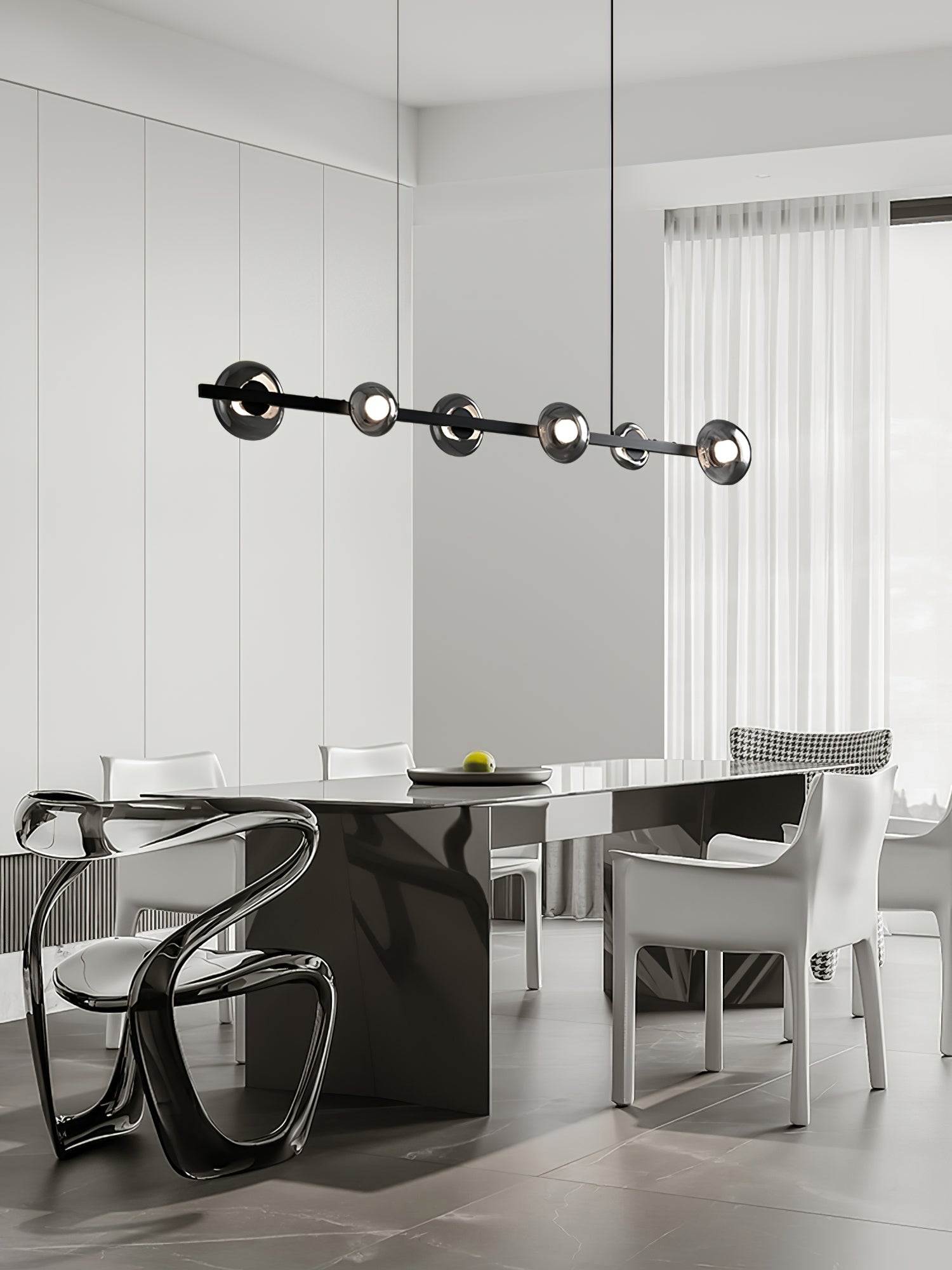 WINDSOR GLASS AND BRASS LUMINAIRE