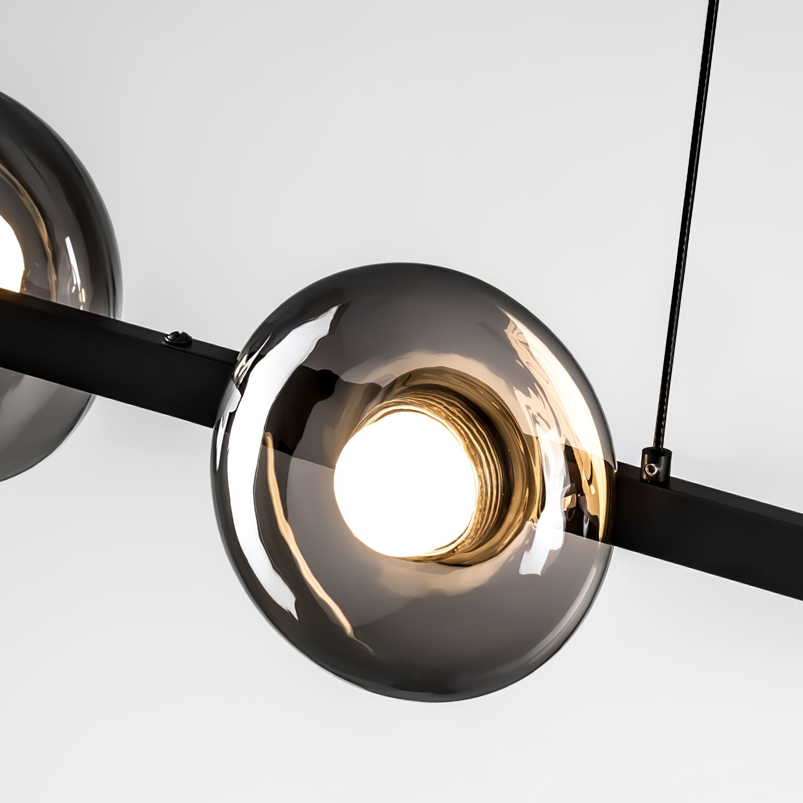 WINDSOR GLASS AND BRASS LUMINAIRE