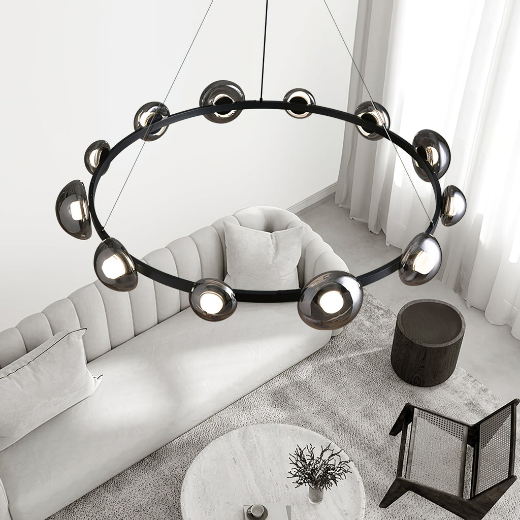 WINDSOR GLASS AND BRASS LUMINAIRE