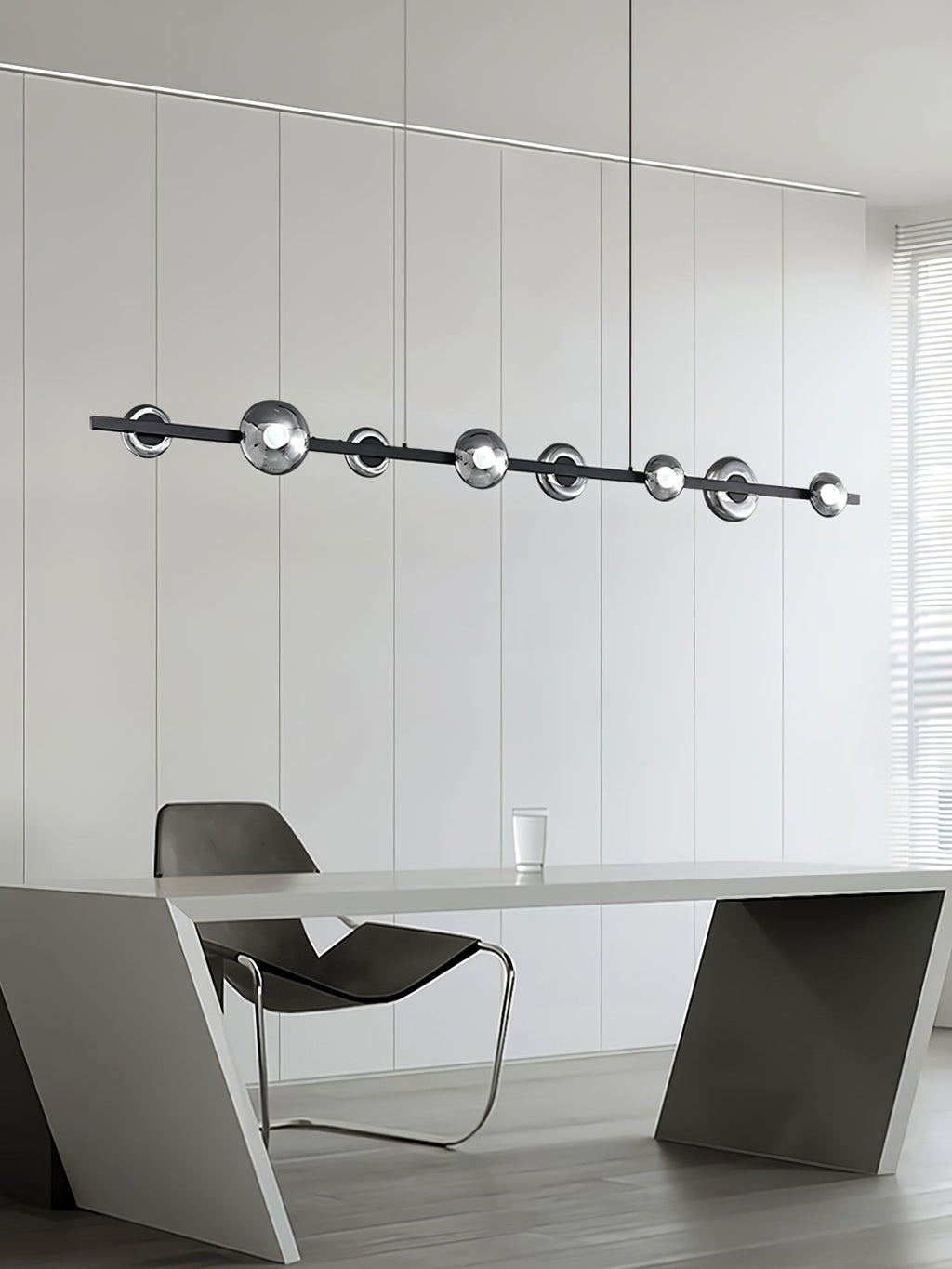 WINDSOR GLASS AND BRASS LUMINAIRE