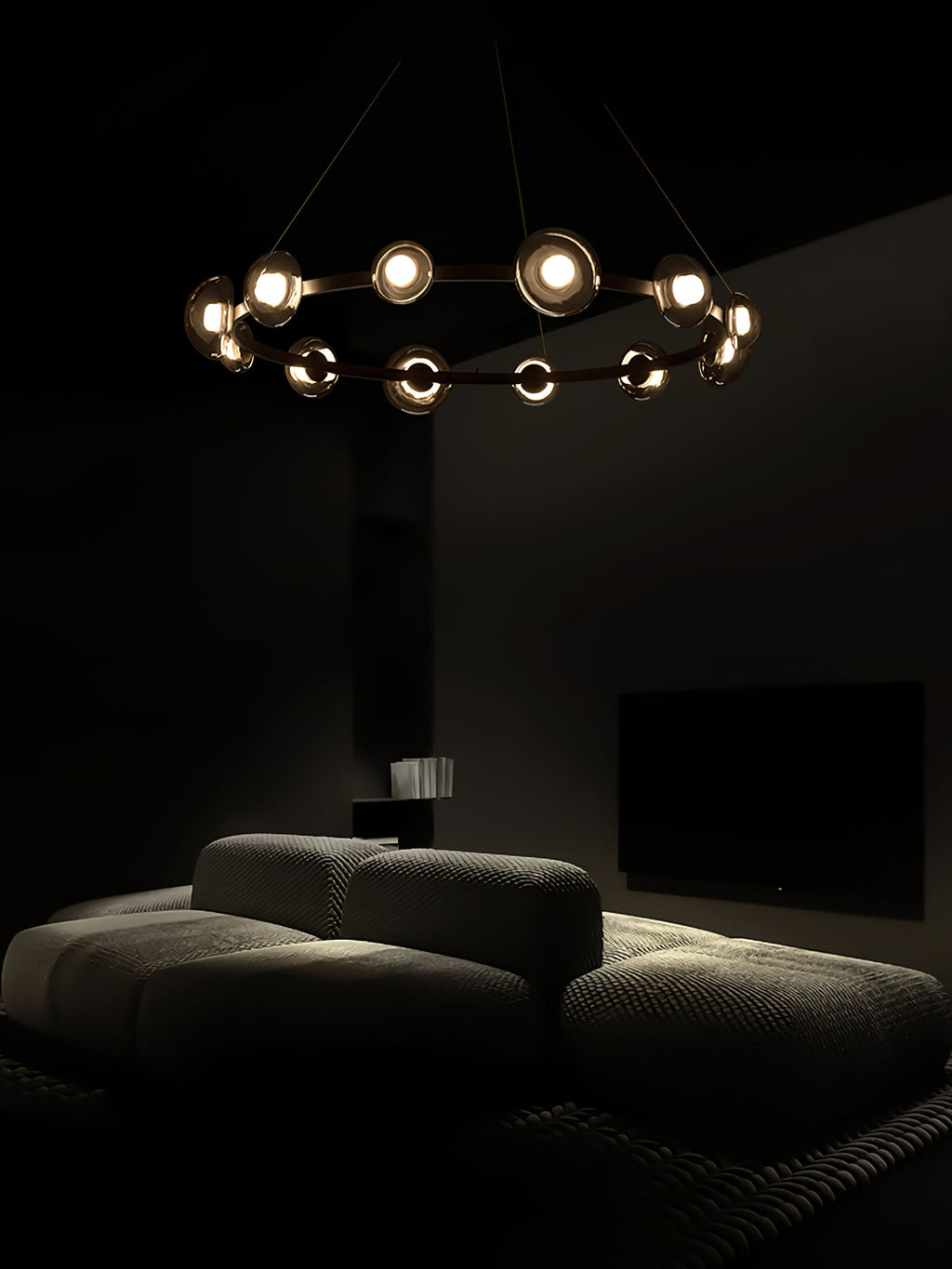 WINDSOR GLASS AND BRASS LUMINAIRE