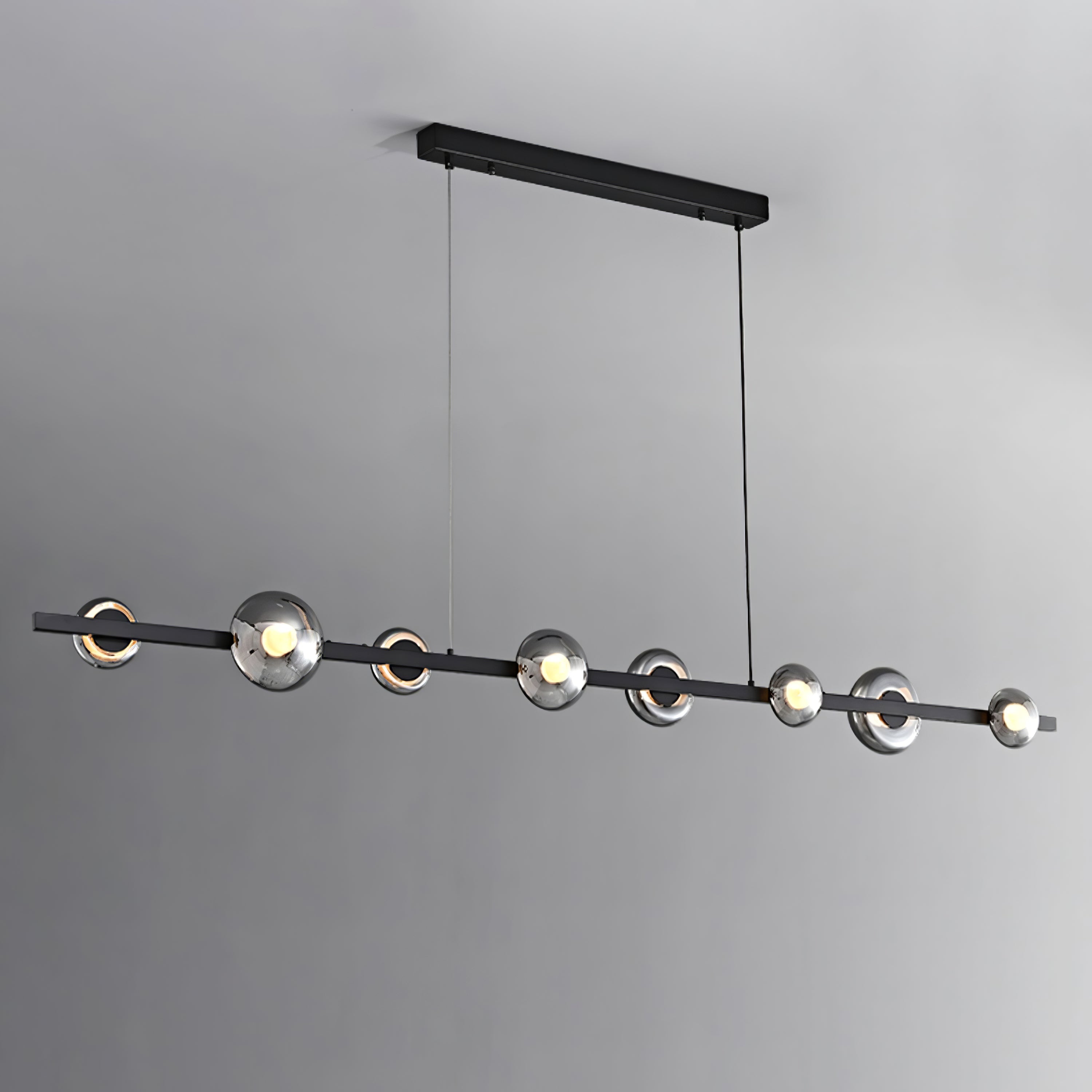 WINDSOR GLASS AND BRASS LUMINAIRE