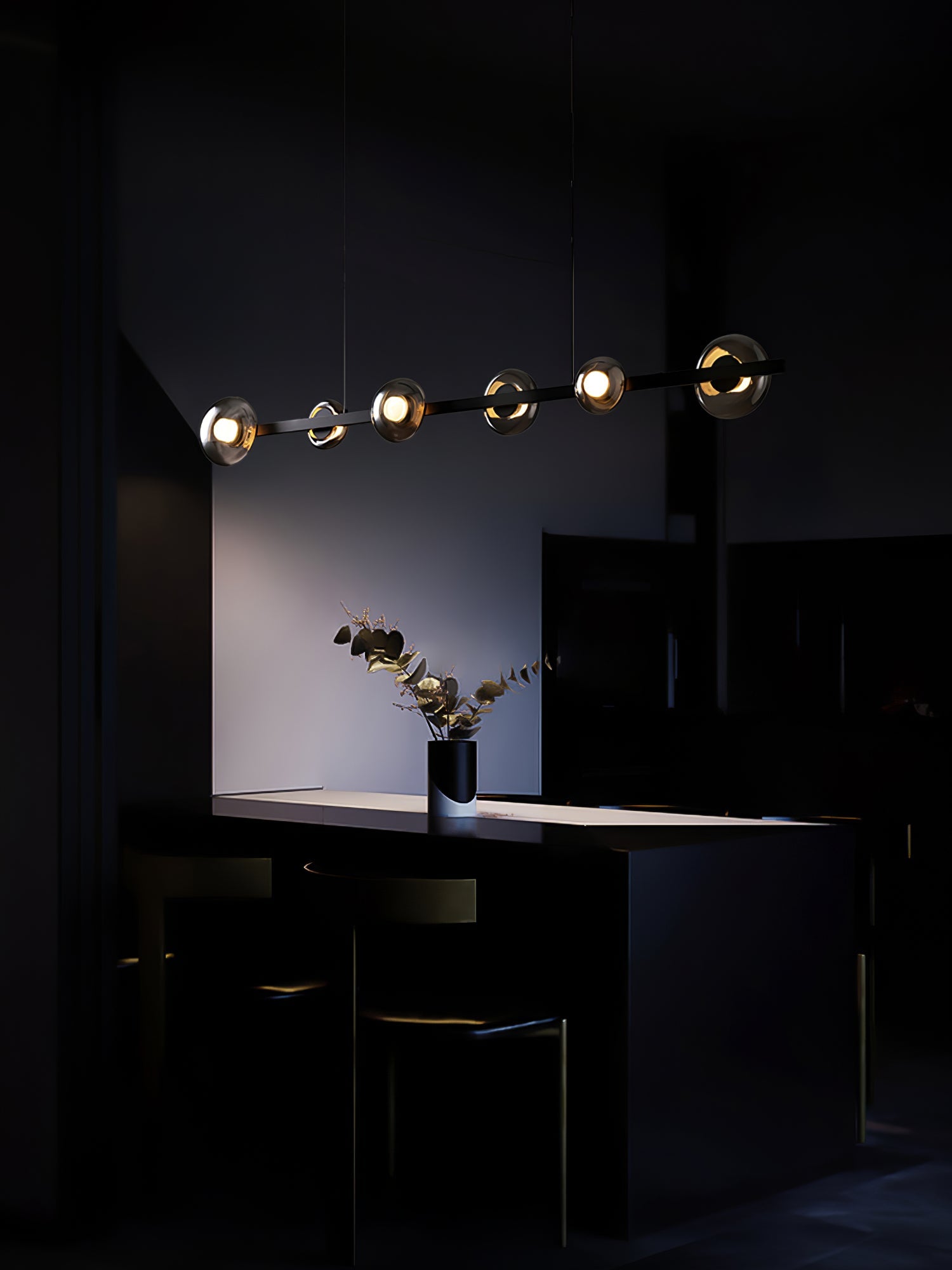WINDSOR GLASS AND BRASS LUMINAIRE