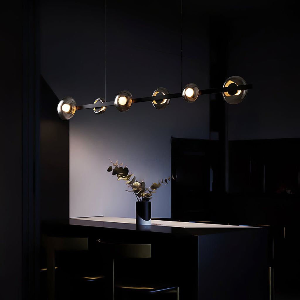 WINDSOR GLASS AND BRASS LUMINAIRE