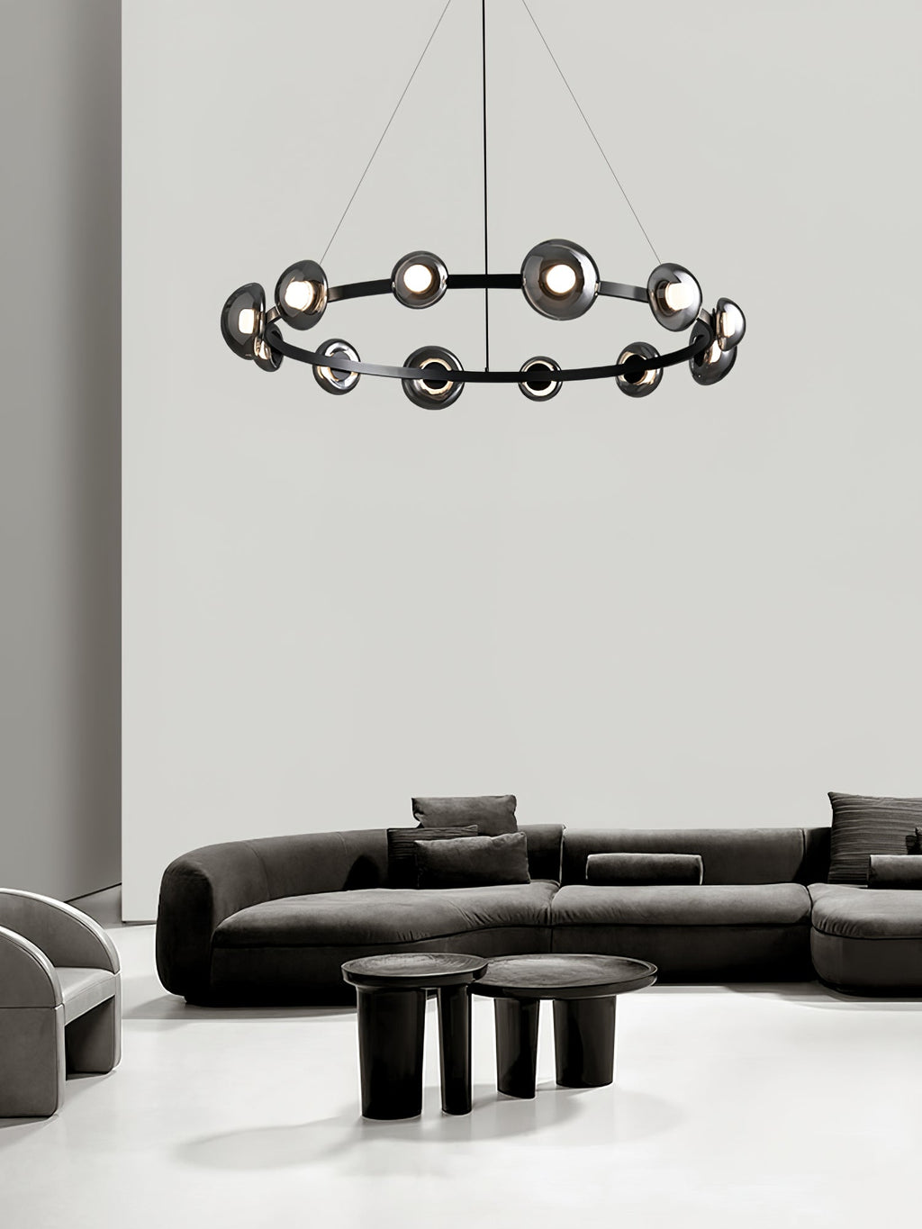 WINDSOR GLASS AND BRASS LUMINAIRE