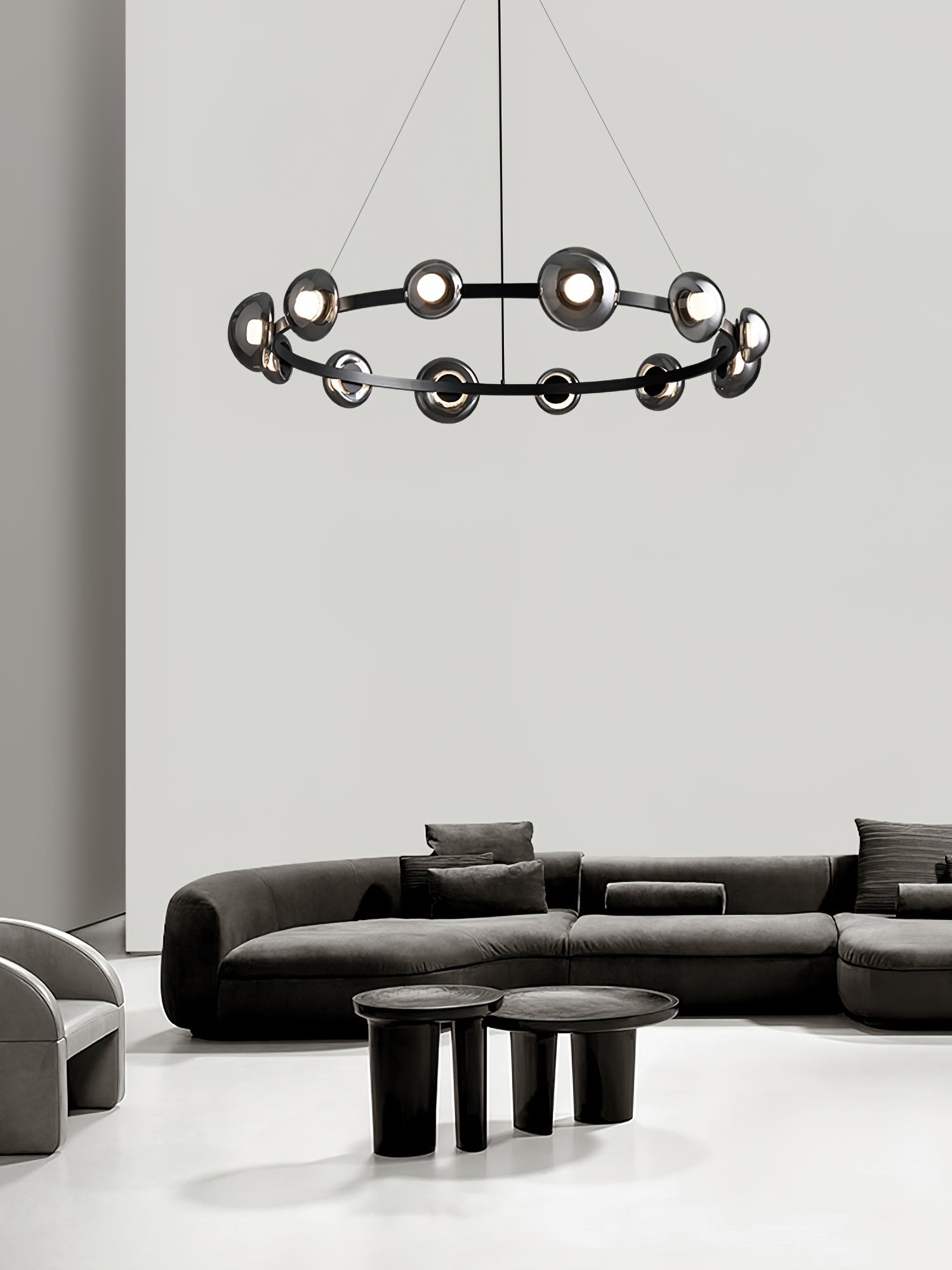 WINDSOR GLASS AND BRASS LUMINAIRE