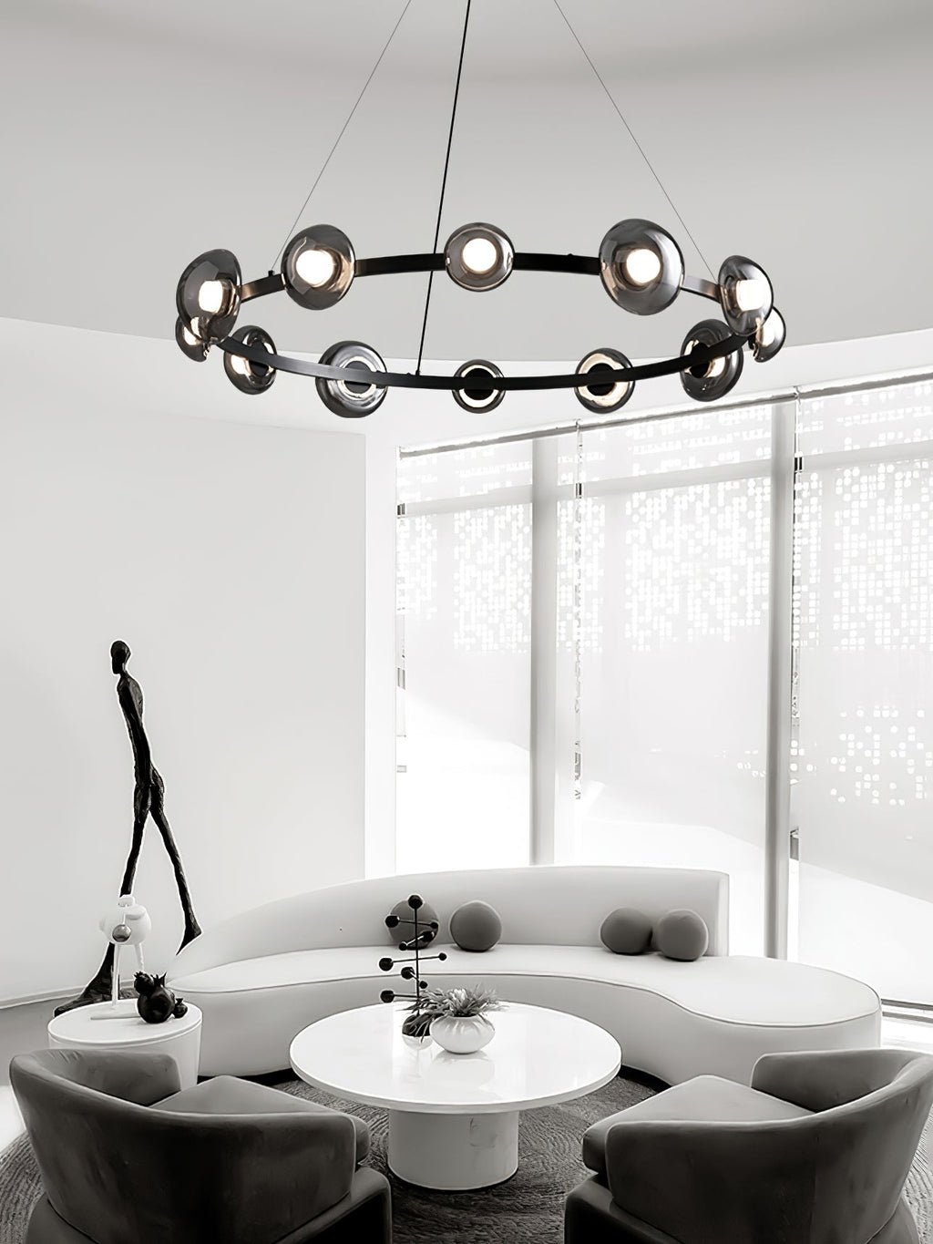 WINDSOR GLASS AND BRASS LUMINAIRE