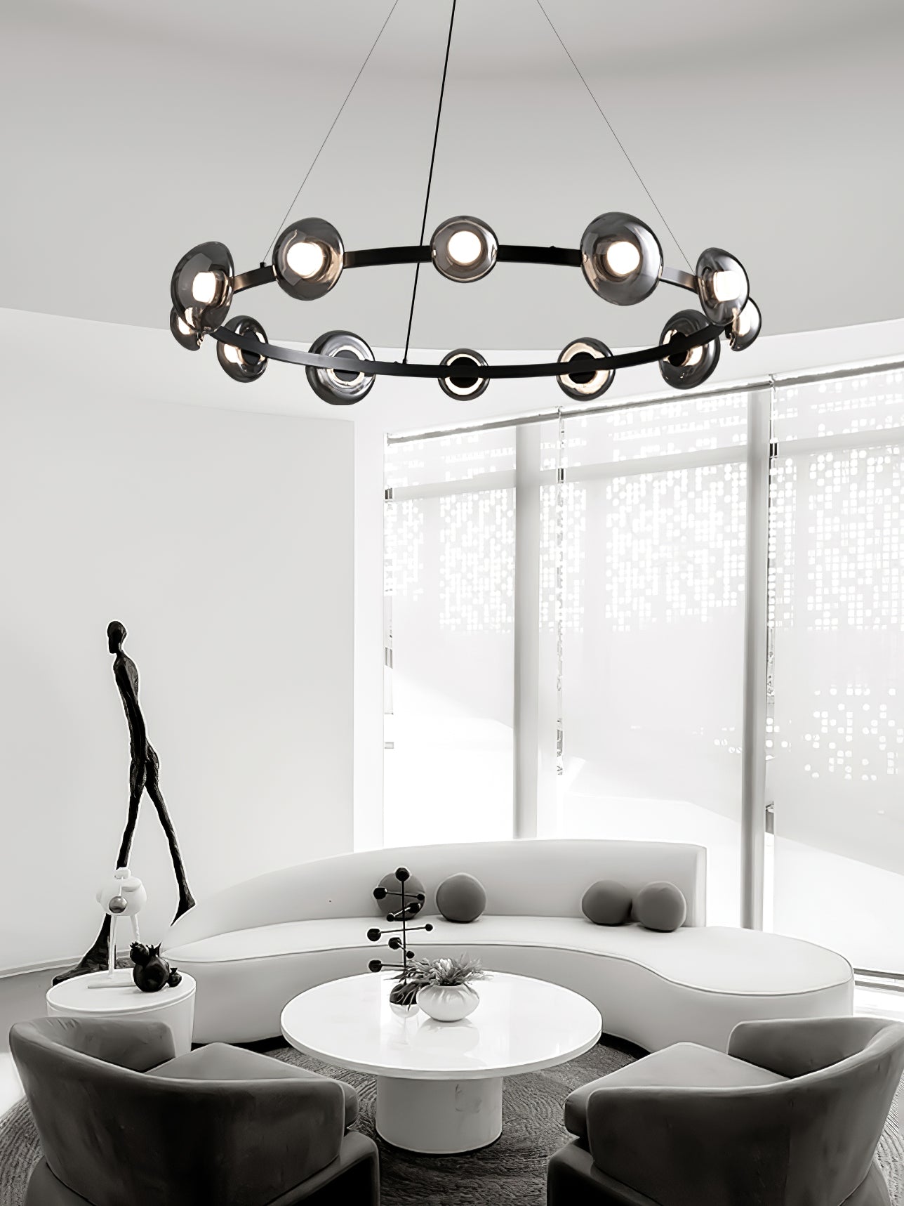 WINDSOR GLASS AND BRASS LUMINAIRE